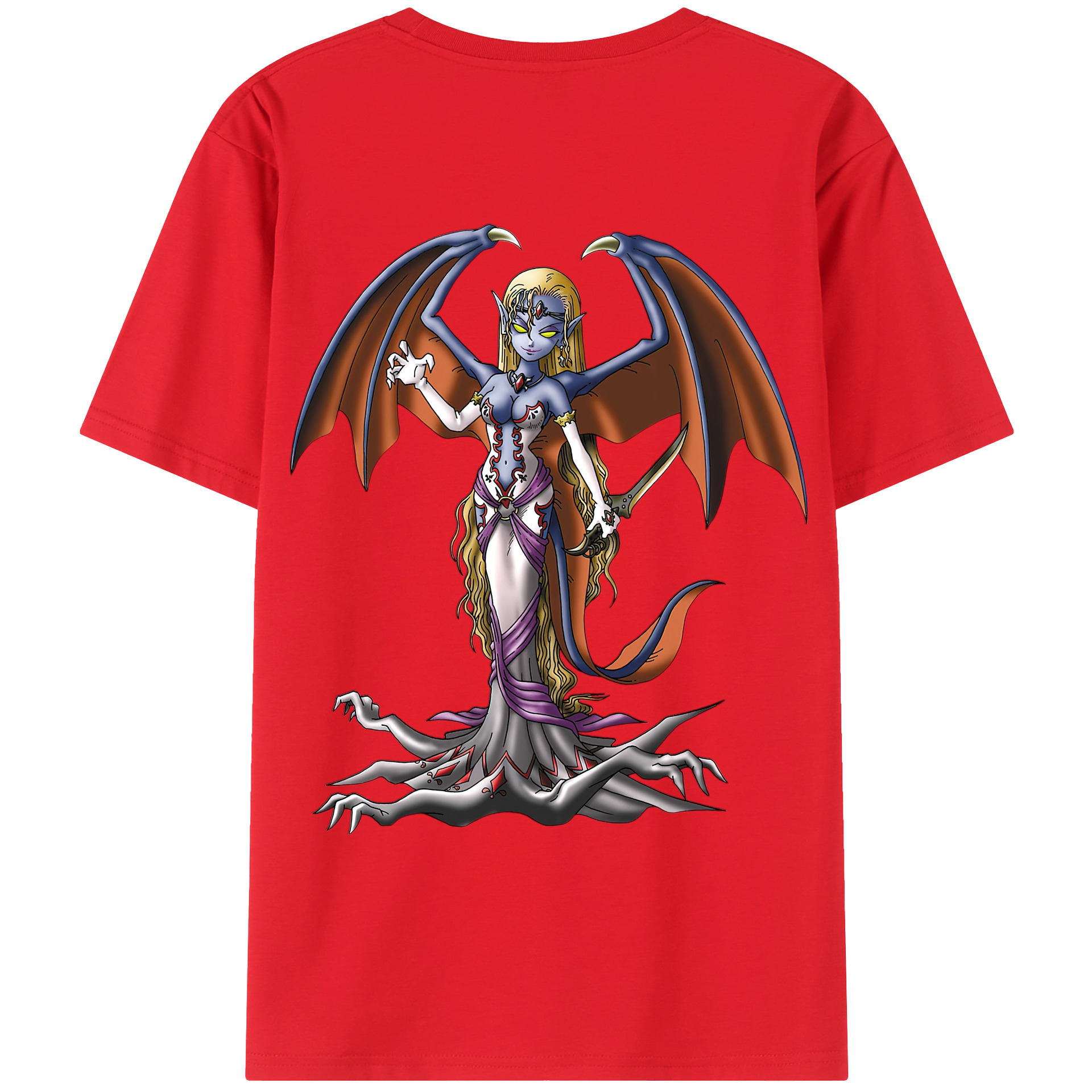 （画像用） ドラゴンクエスト Doragon Kuesuto Dragon Quest 綿100％ メンズ半袖Tシャツ（バックプリント） 通気性