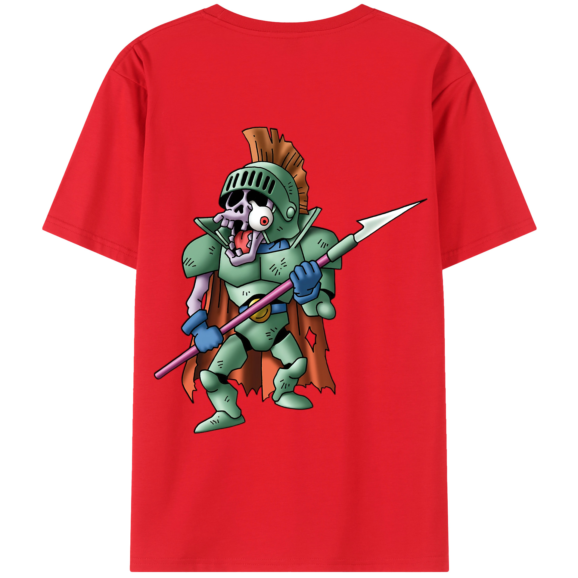 （画像用） ドラゴンクエスト Doragon Kuesuto Dragon Quest 綿100％ メンズ半袖Tシャツ（バックプリント） 通気性
