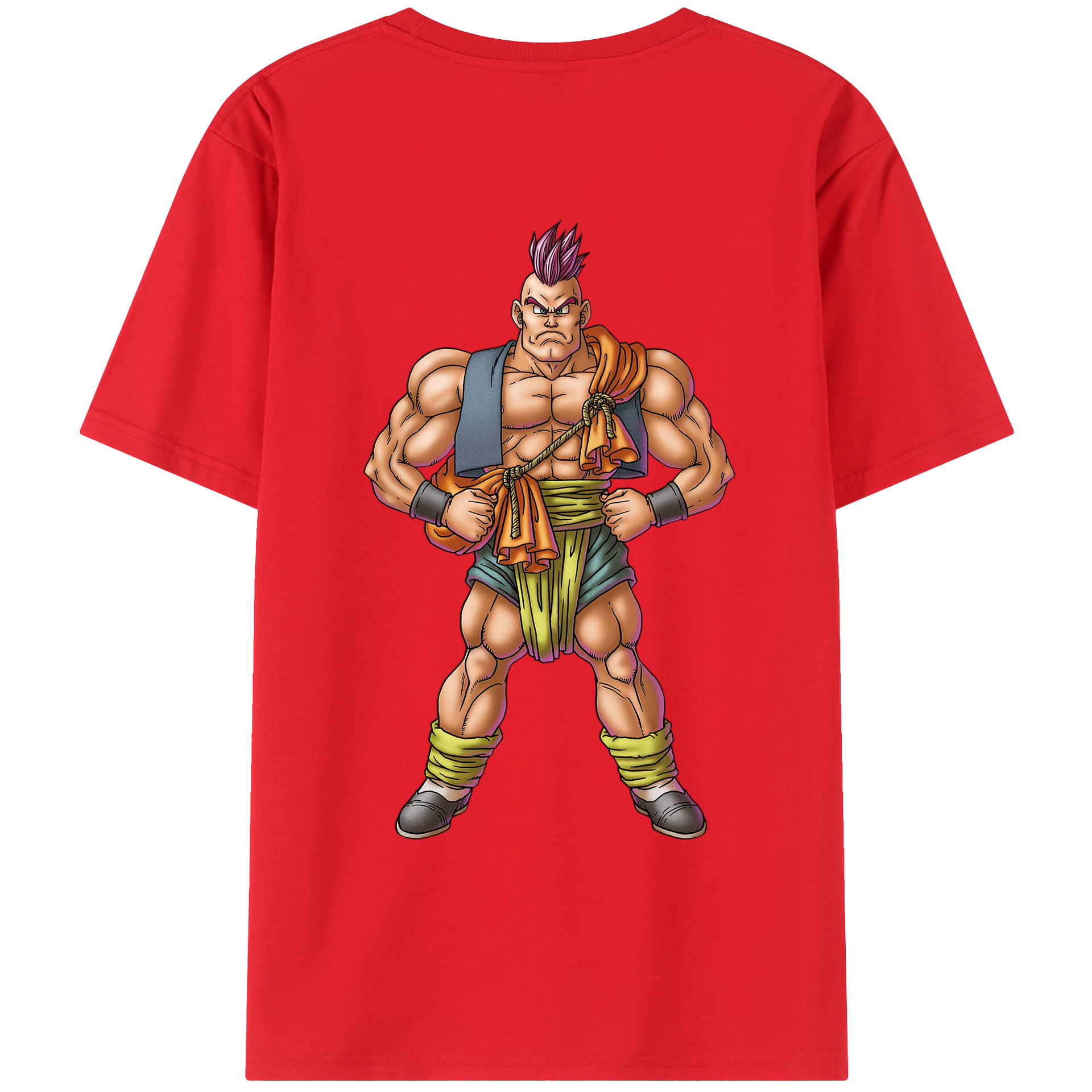（画像用） ドラゴンクエスト Doragon Kuesuto Dragon Quest 綿100％ メンズ半袖Tシャツ（バックプリント） 通気性