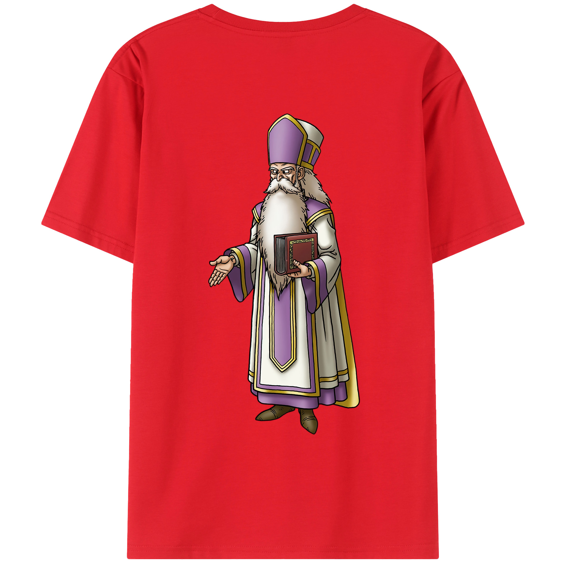 （画像用） ドラゴンクエスト Doragon Kuesuto Dragon Quest 綿100％ メンズ半袖Tシャツ（バックプリント） 通気性