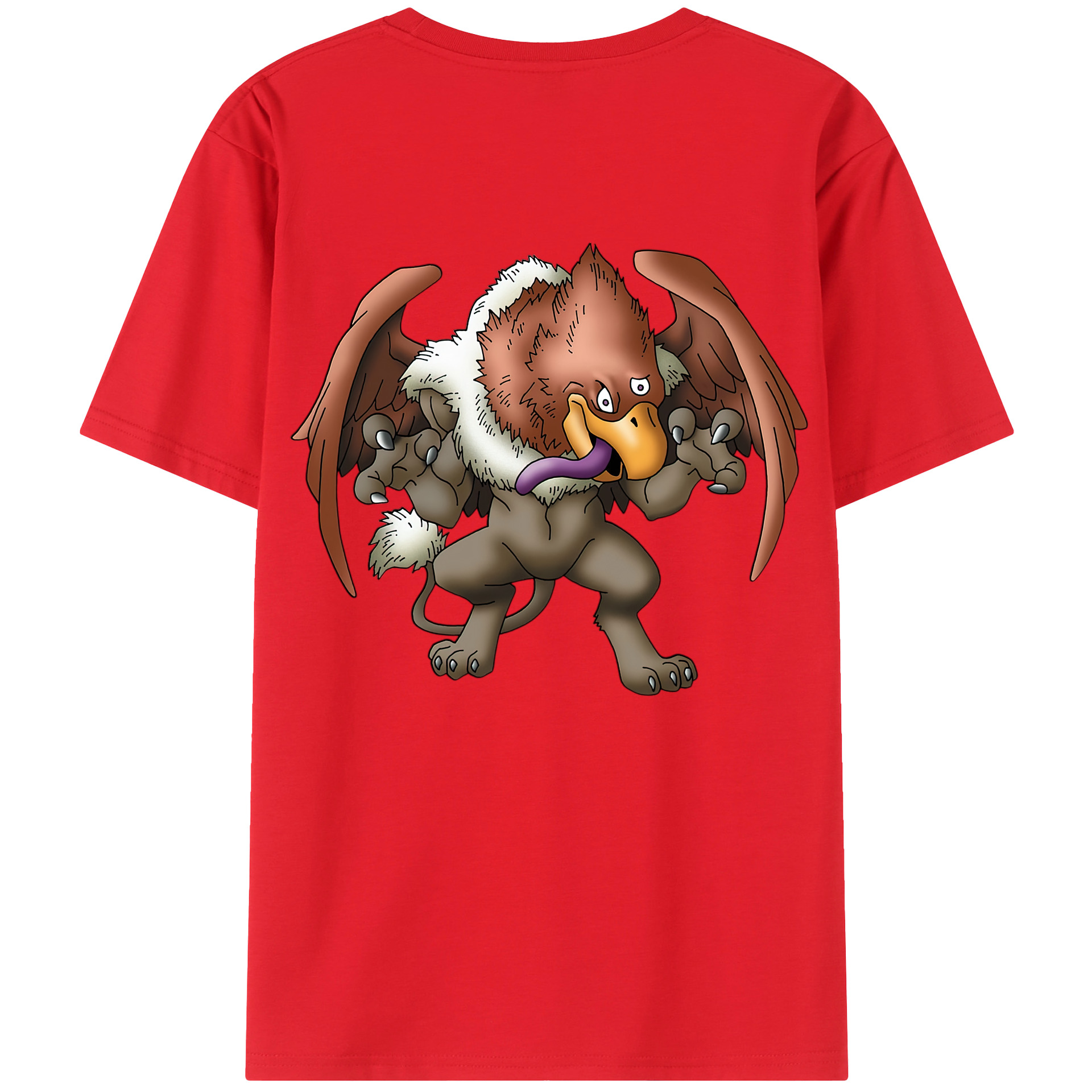 （画像用） ドラゴンクエスト Doragon Kuesuto Dragon Quest 綿100％ メンズ半袖Tシャツ（バックプリント） 通気性