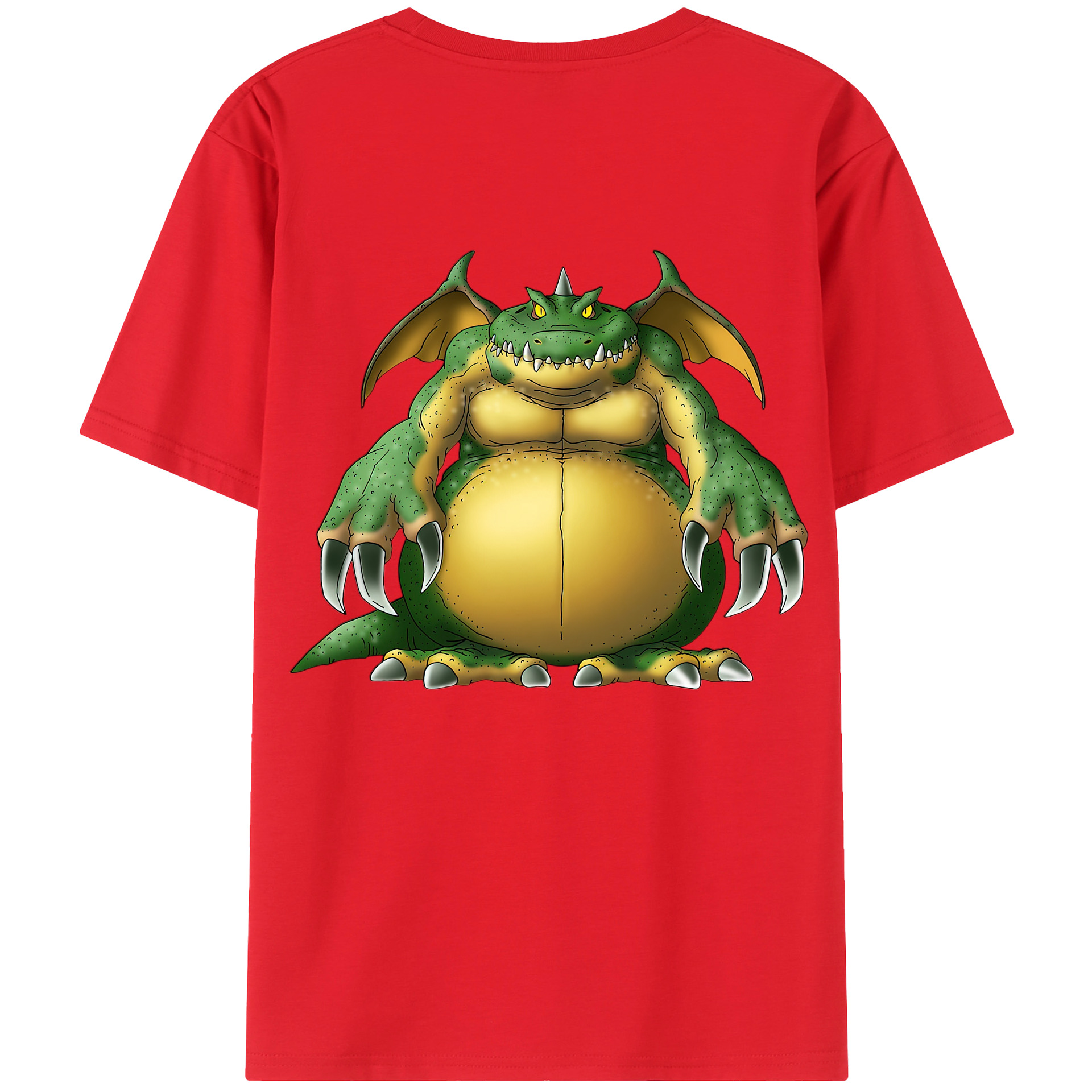 （画像用） ドラゴンクエスト Doragon Kuesuto Dragon Quest 綿100％ メンズ半袖Tシャツ（バックプリント） 通気性