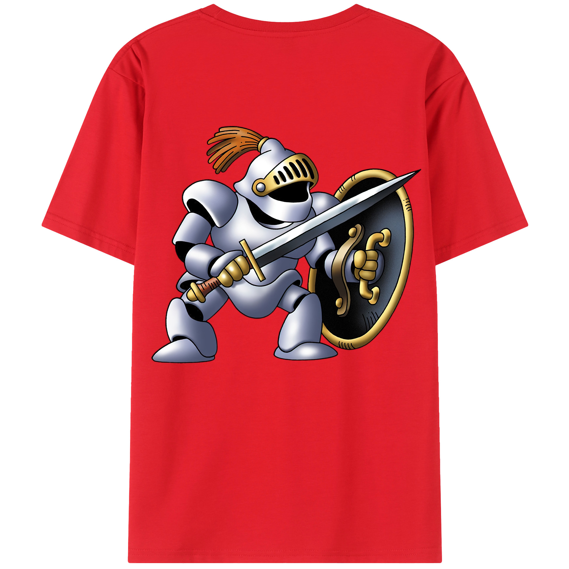 （画像用） ドラゴンクエスト Doragon Kuesuto Dragon Quest 綿100％ メンズ半袖Tシャツ（バックプリント） 通気性