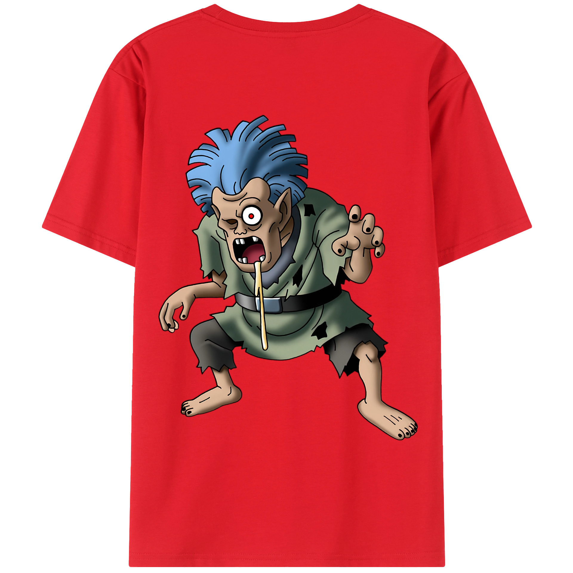 （画像用） ドラゴンクエスト Doragon Kuesuto Dragon Quest 綿100％ メンズ半袖Tシャツ（バックプリント） 通気性