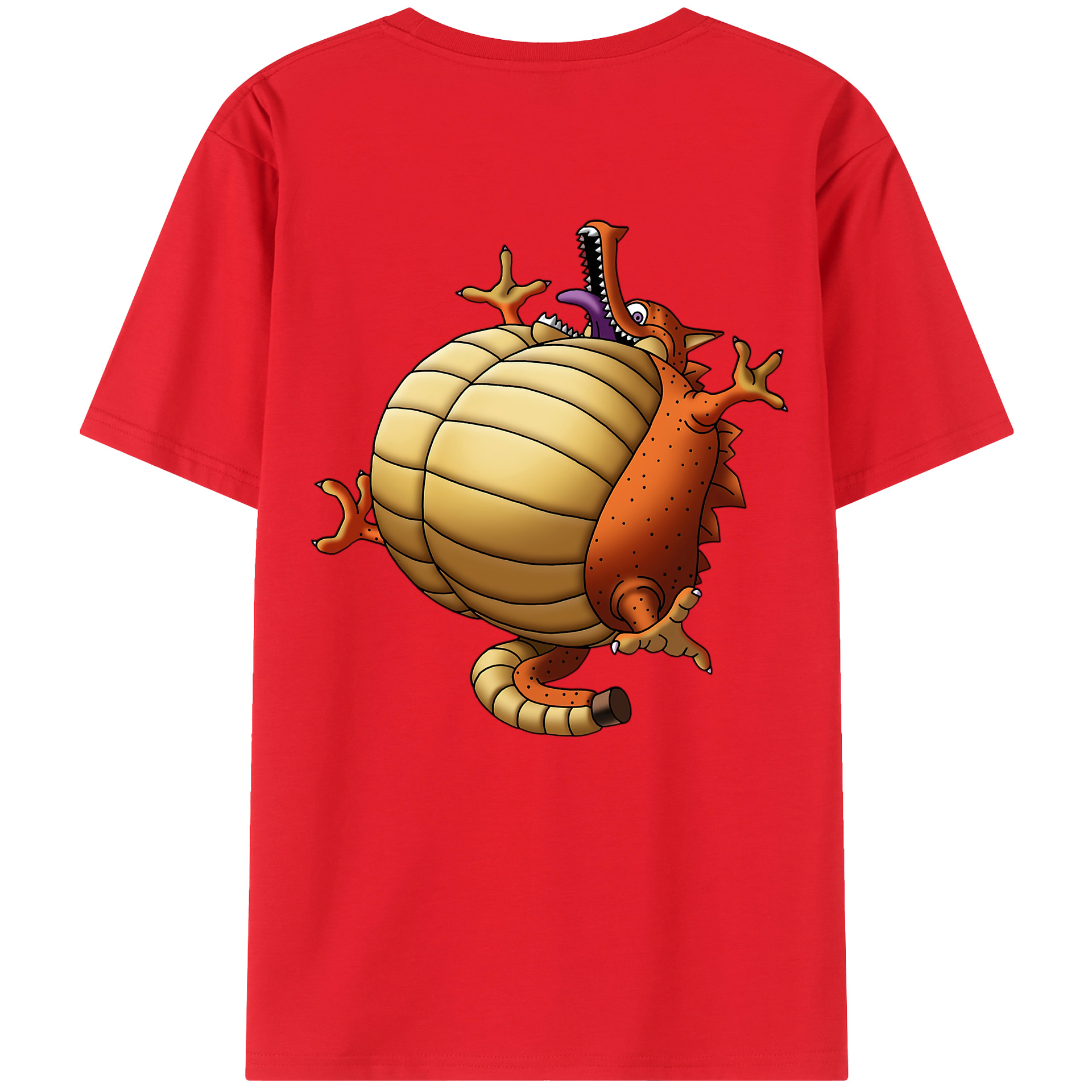 （画像用） ドラゴンクエスト Doragon Kuesuto Dragon Quest 綿100％ メンズ半袖Tシャツ（バックプリント） 通気性