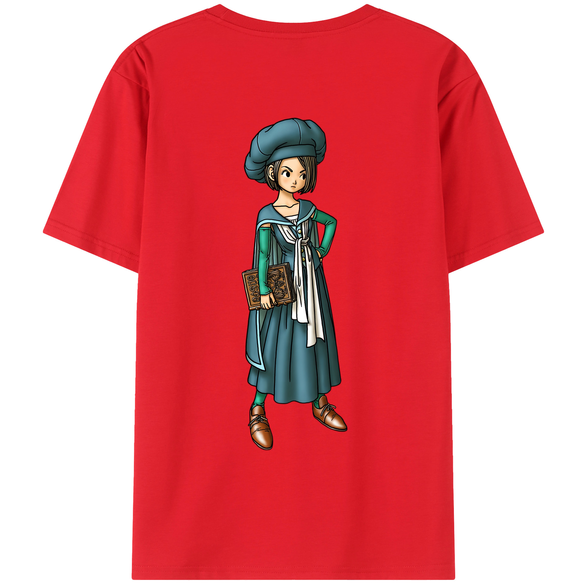 （画像用） ドラゴンクエスト Doragon Kuesuto Dragon Quest 綿100％ メンズ半袖Tシャツ（バックプリント） 通気性
