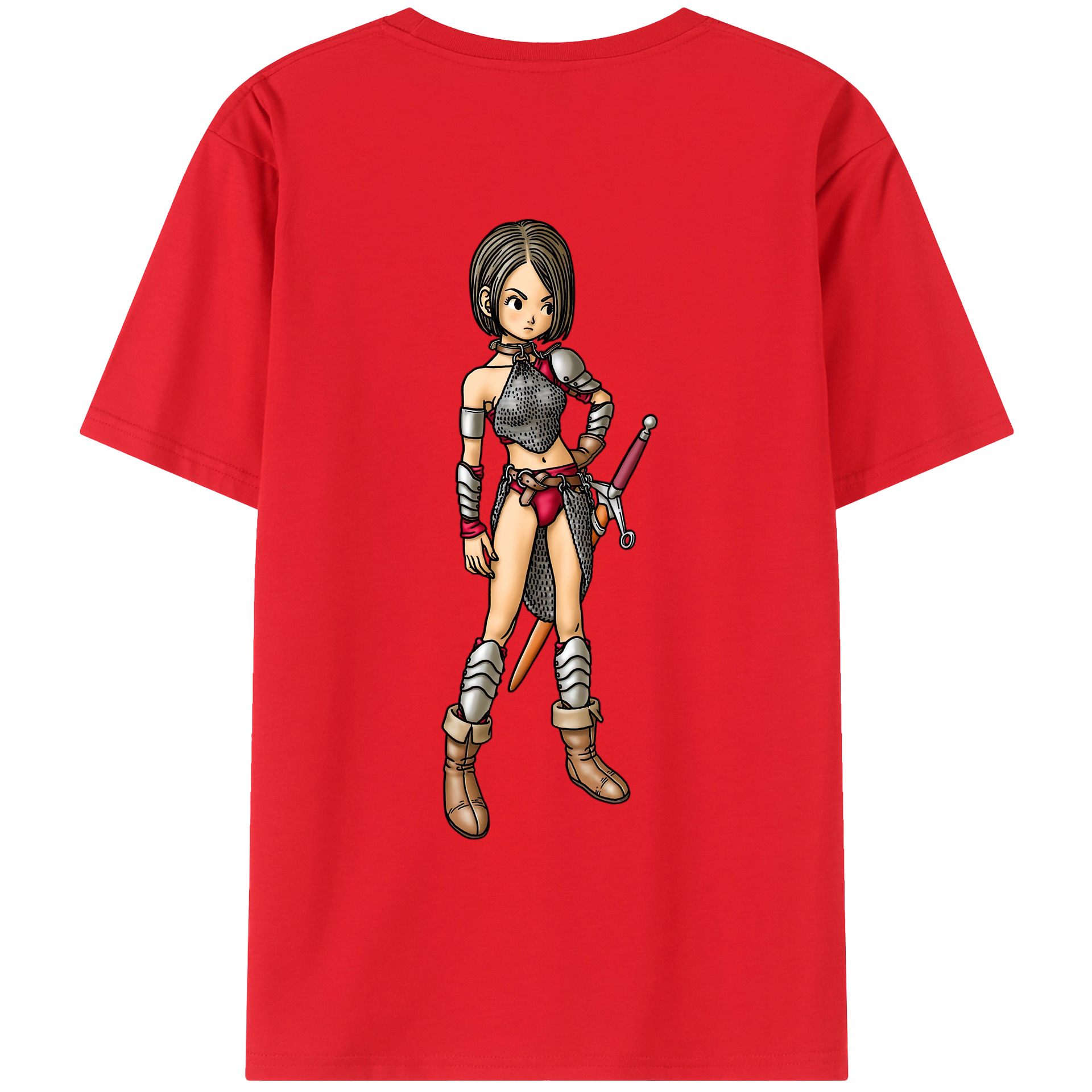 （画像用） ドラゴンクエスト Doragon Kuesuto Dragon Quest 綿100％ メンズ半袖Tシャツ（バックプリント） 通気性
