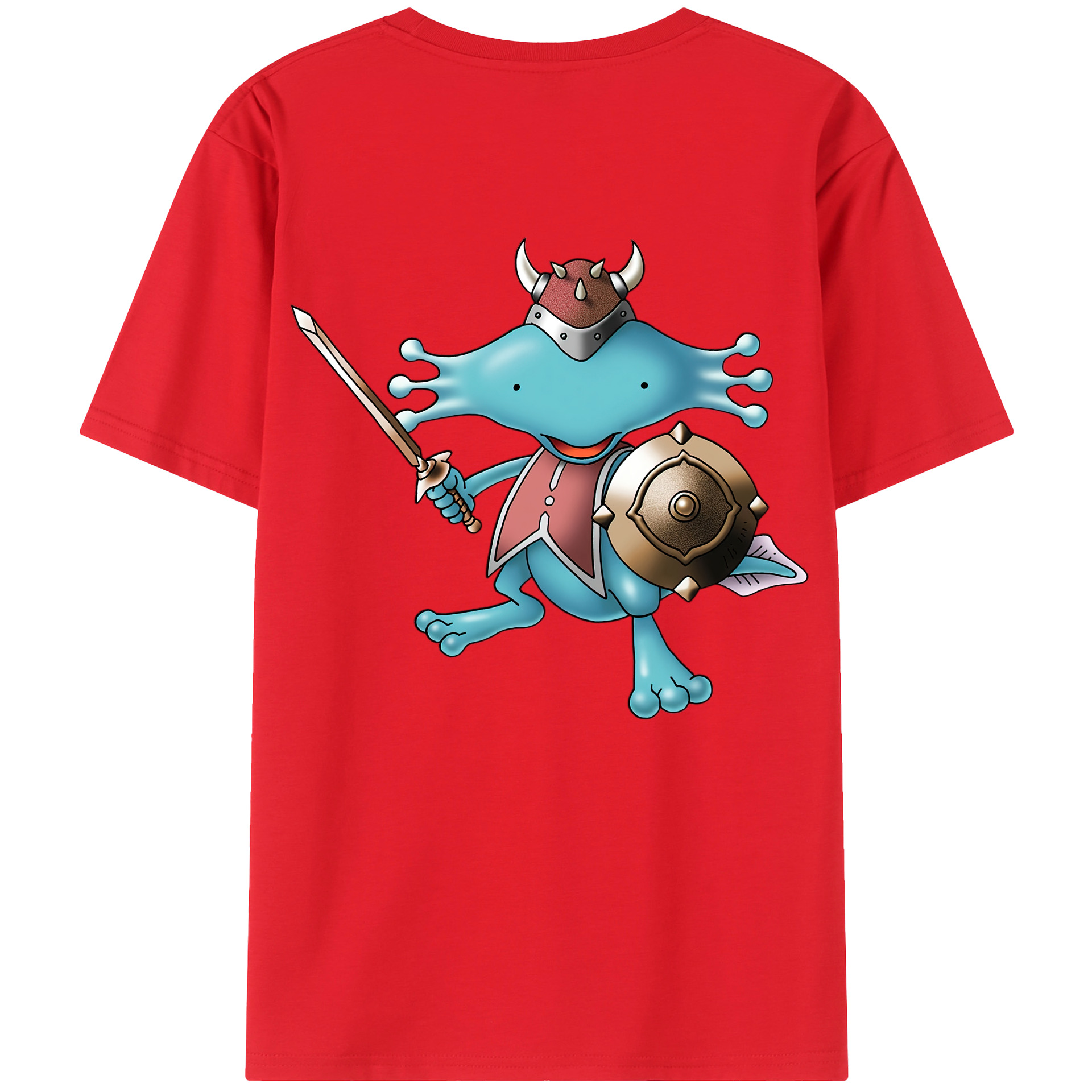 （画像用） ドラゴンクエスト Doragon Kuesuto Dragon Quest 綿100％ メンズ半袖Tシャツ（バックプリント） 通気性