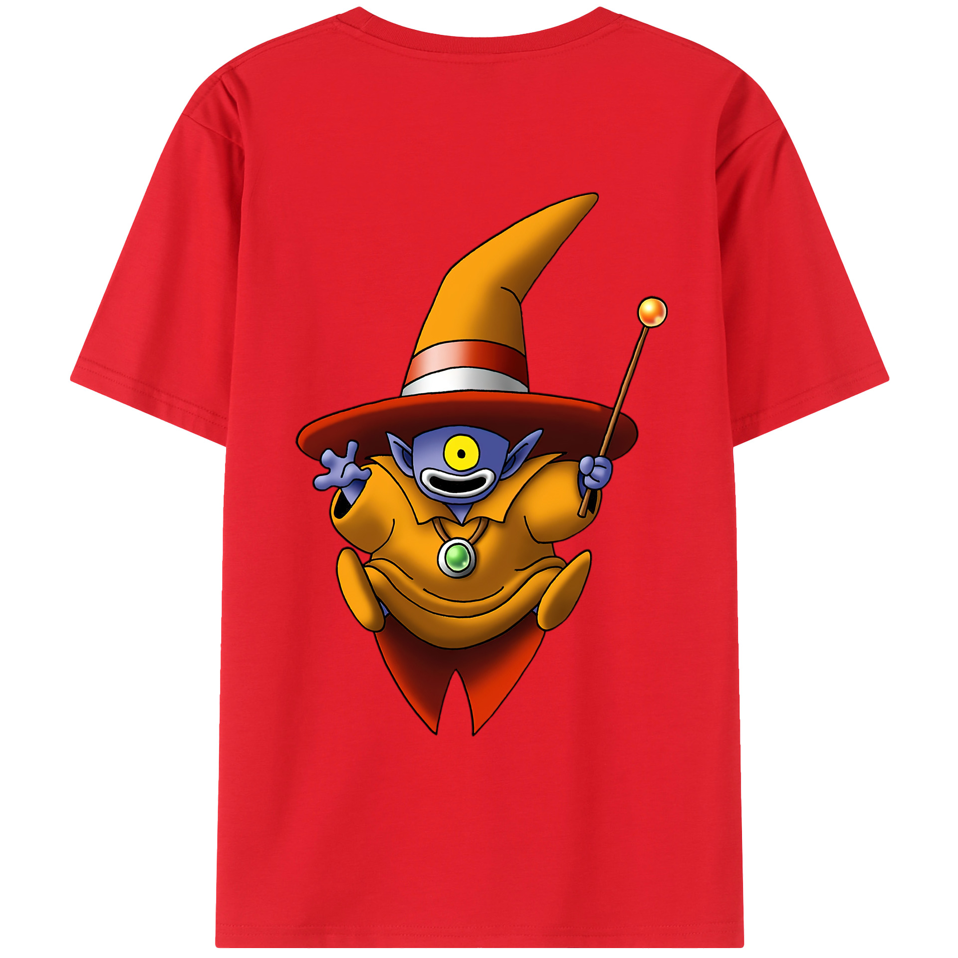 （画像用） ドラゴンクエスト Doragon Kuesuto Dragon Quest 綿100％ メンズ半袖Tシャツ（バックプリント） 通気性