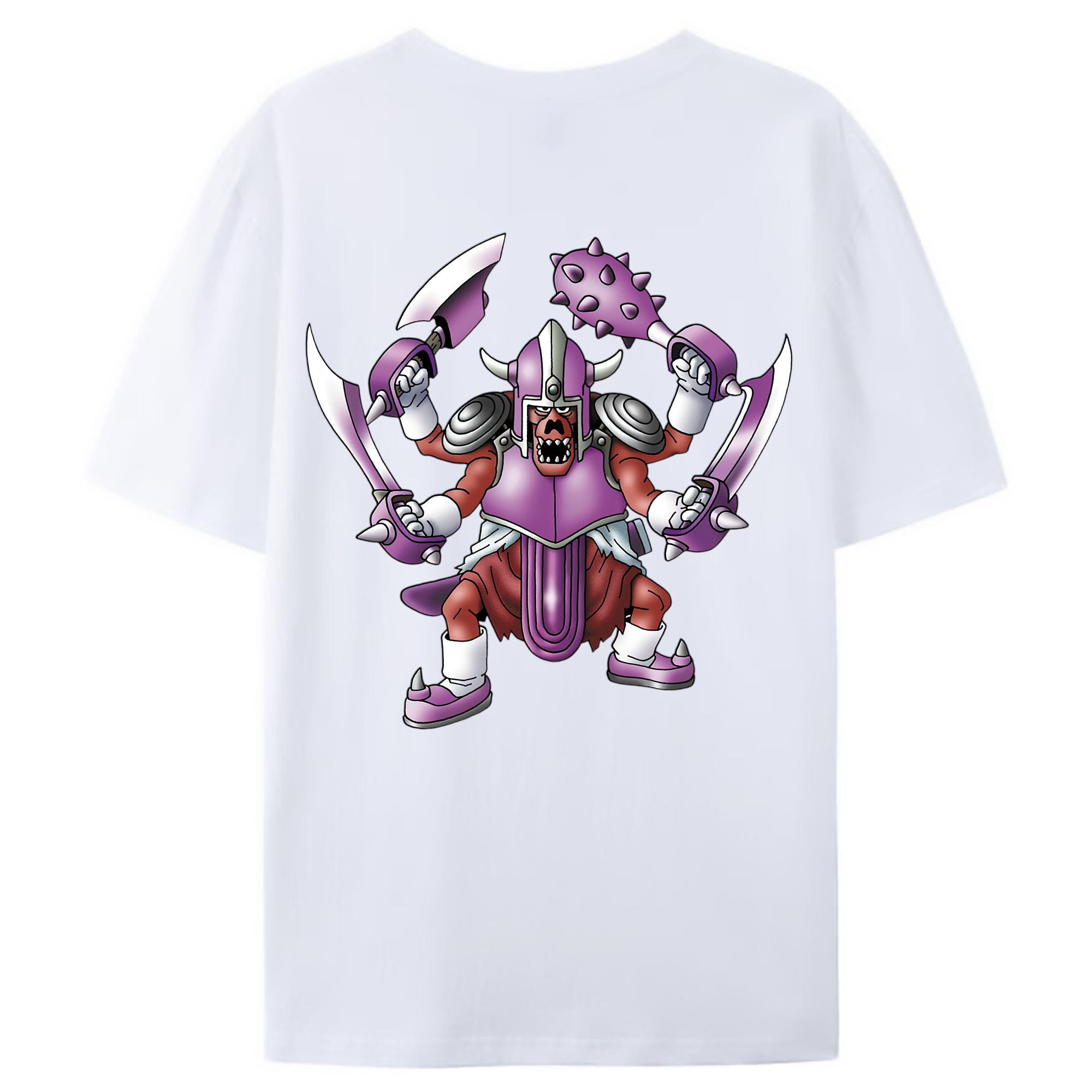 （画像用） ドラゴンクエスト Doragon Kuesuto Dragon Quest 綿100％ メンズ半袖Tシャツ（バックプリント） 通気性