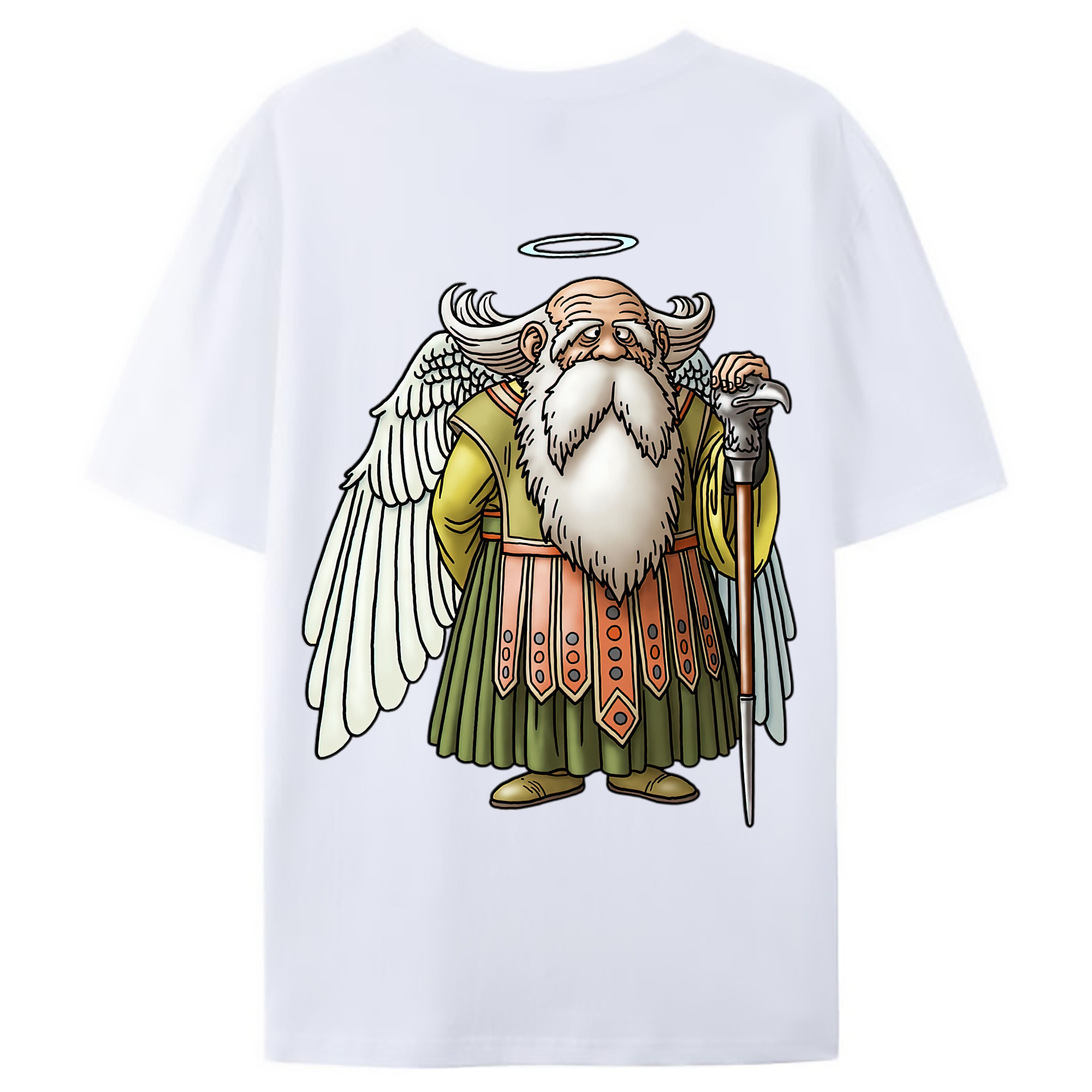 （画像用） ドラゴンクエスト Doragon Kuesuto Dragon Quest 綿100％ メンズ半袖Tシャツ（バックプリント） 通気性