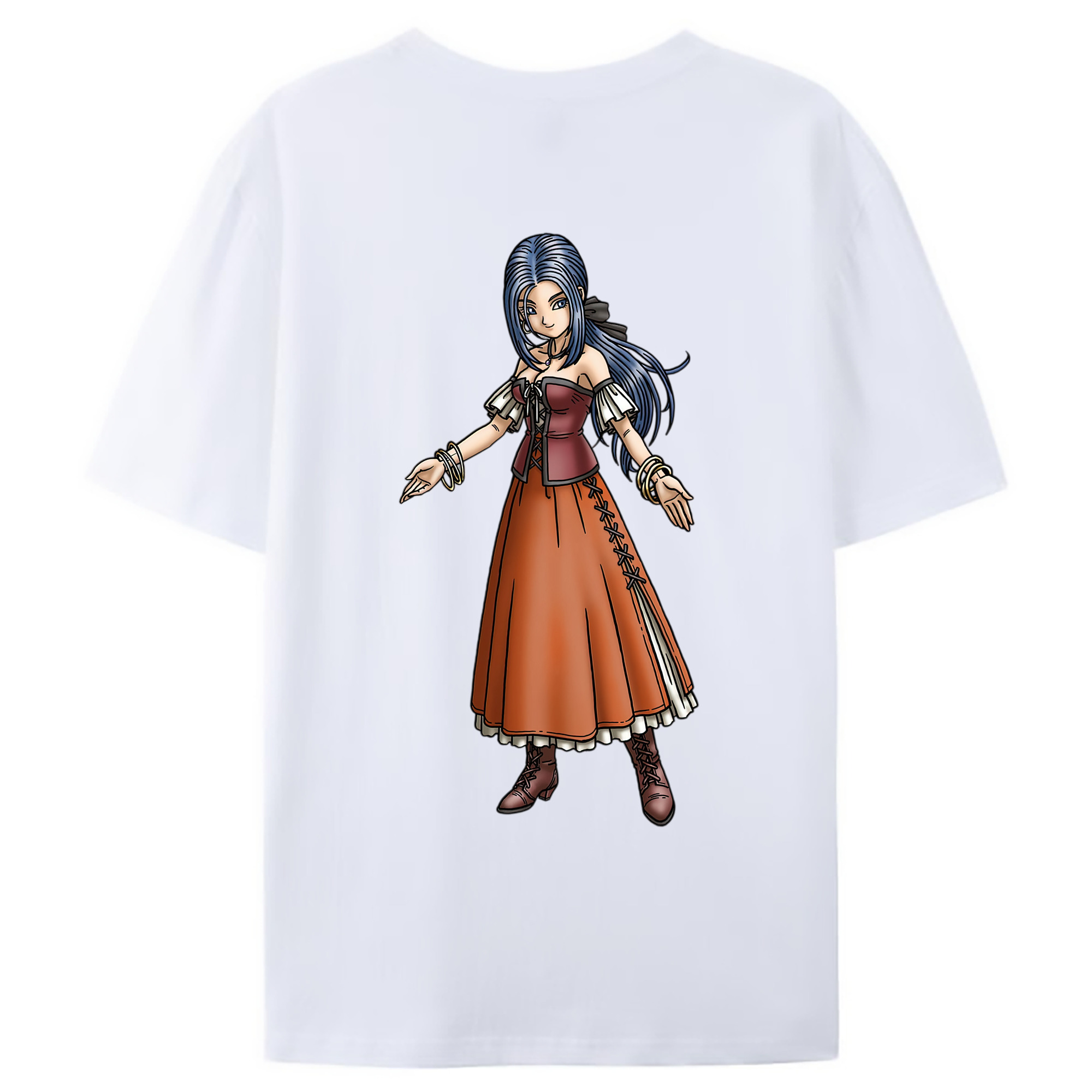 （画像用） ドラゴンクエスト Doragon Kuesuto Dragon Quest 綿100％ メンズ半袖Tシャツ（バックプリント） 通気性
