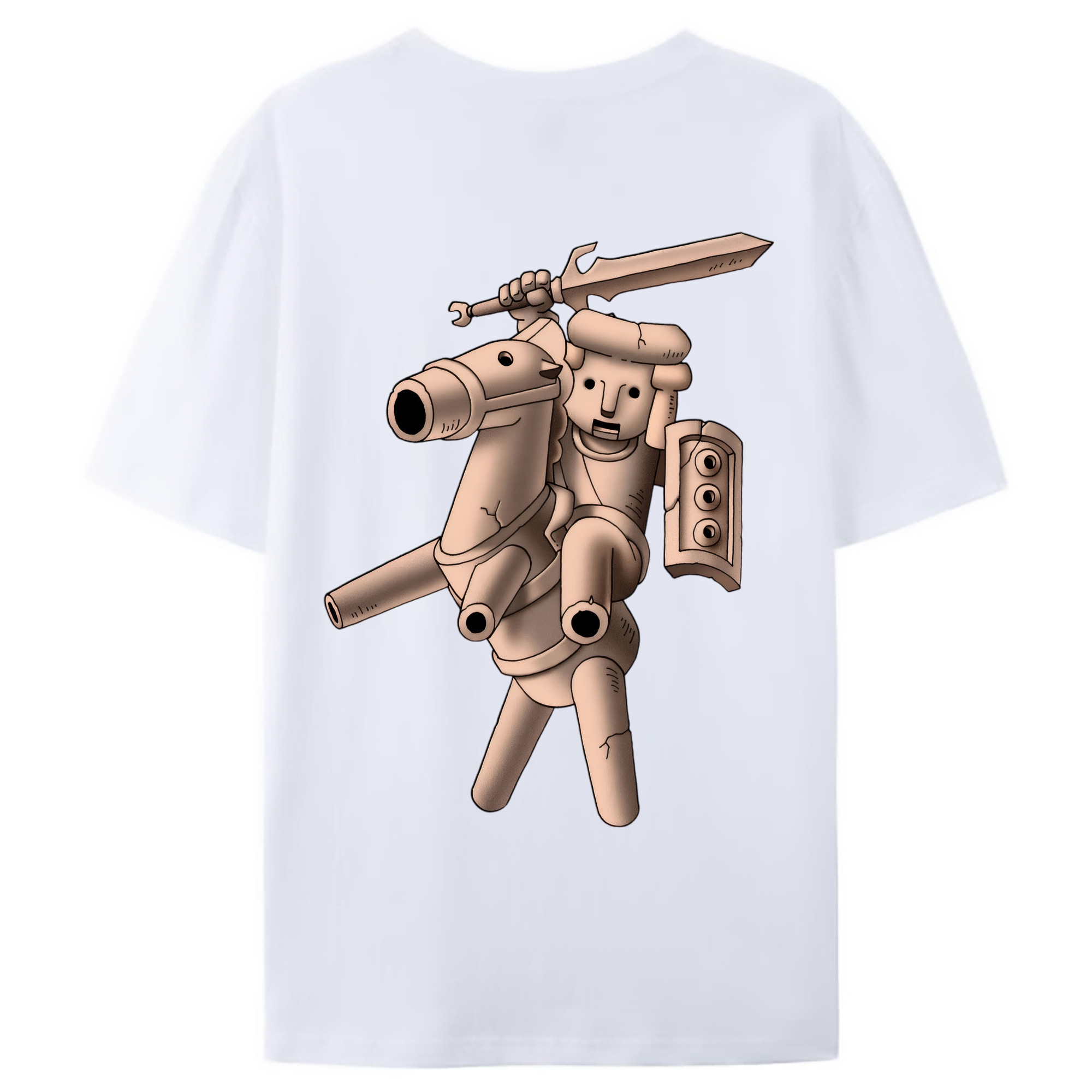 （画像用） ドラゴンクエスト Doragon Kuesuto Dragon Quest 綿100％ メンズ半袖Tシャツ（バックプリント） 通気性