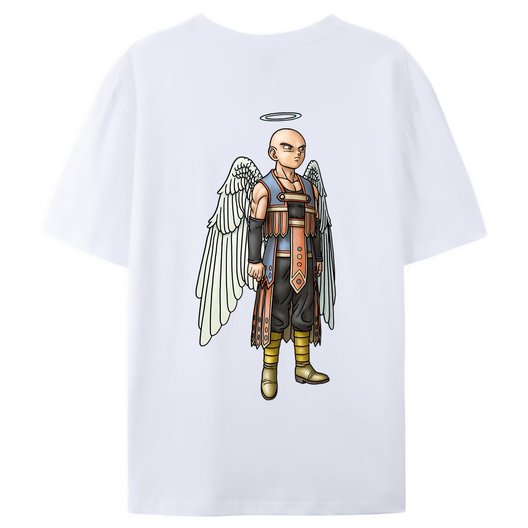 （画像用） ドラゴンクエスト Doragon Kuesuto Dragon Quest 綿100％ メンズ半袖Tシャツ（バックプリント） 通気性