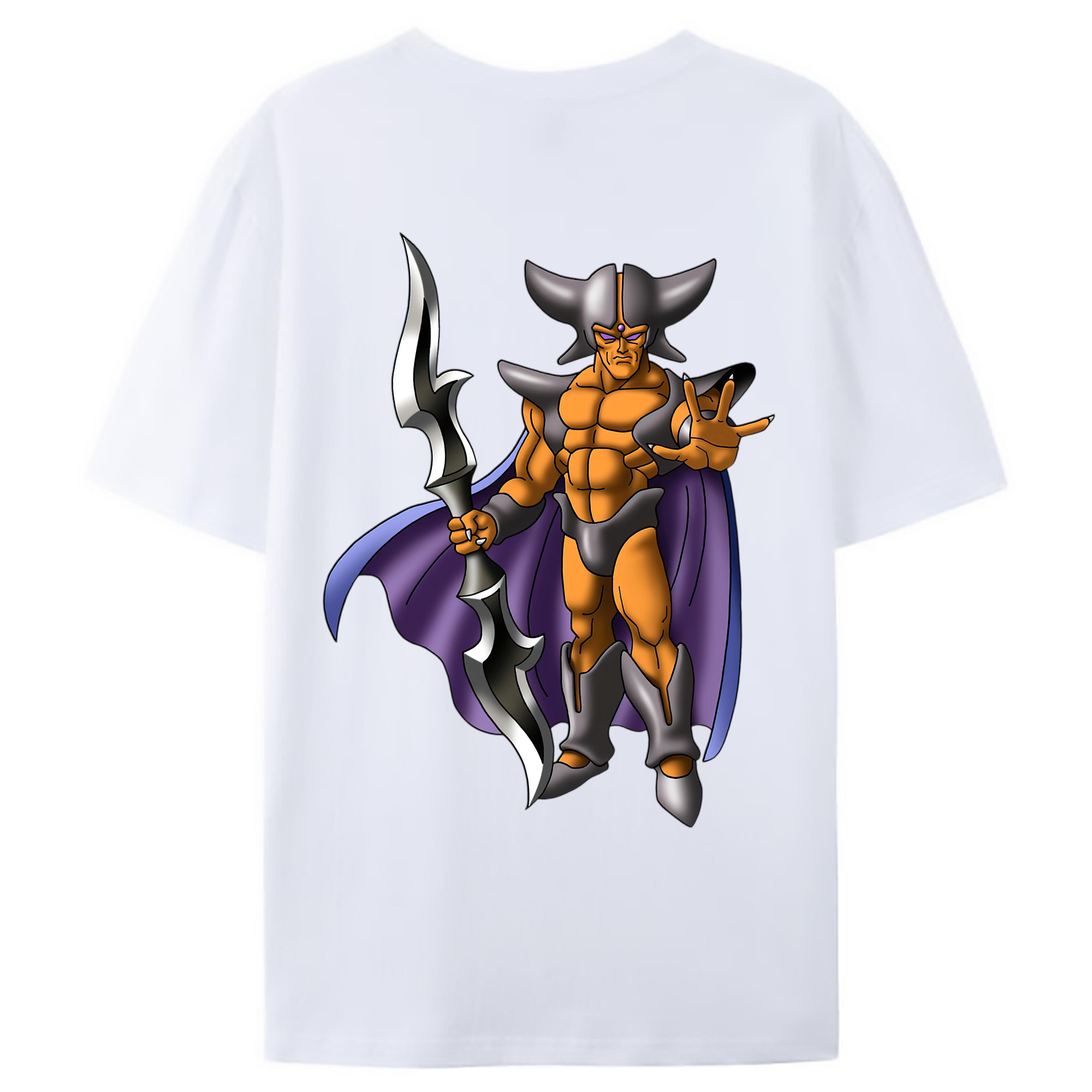（画像用） ドラゴンクエスト Doragon Kuesuto Dragon Quest 綿100％ メンズ半袖Tシャツ（バックプリント） 通気性