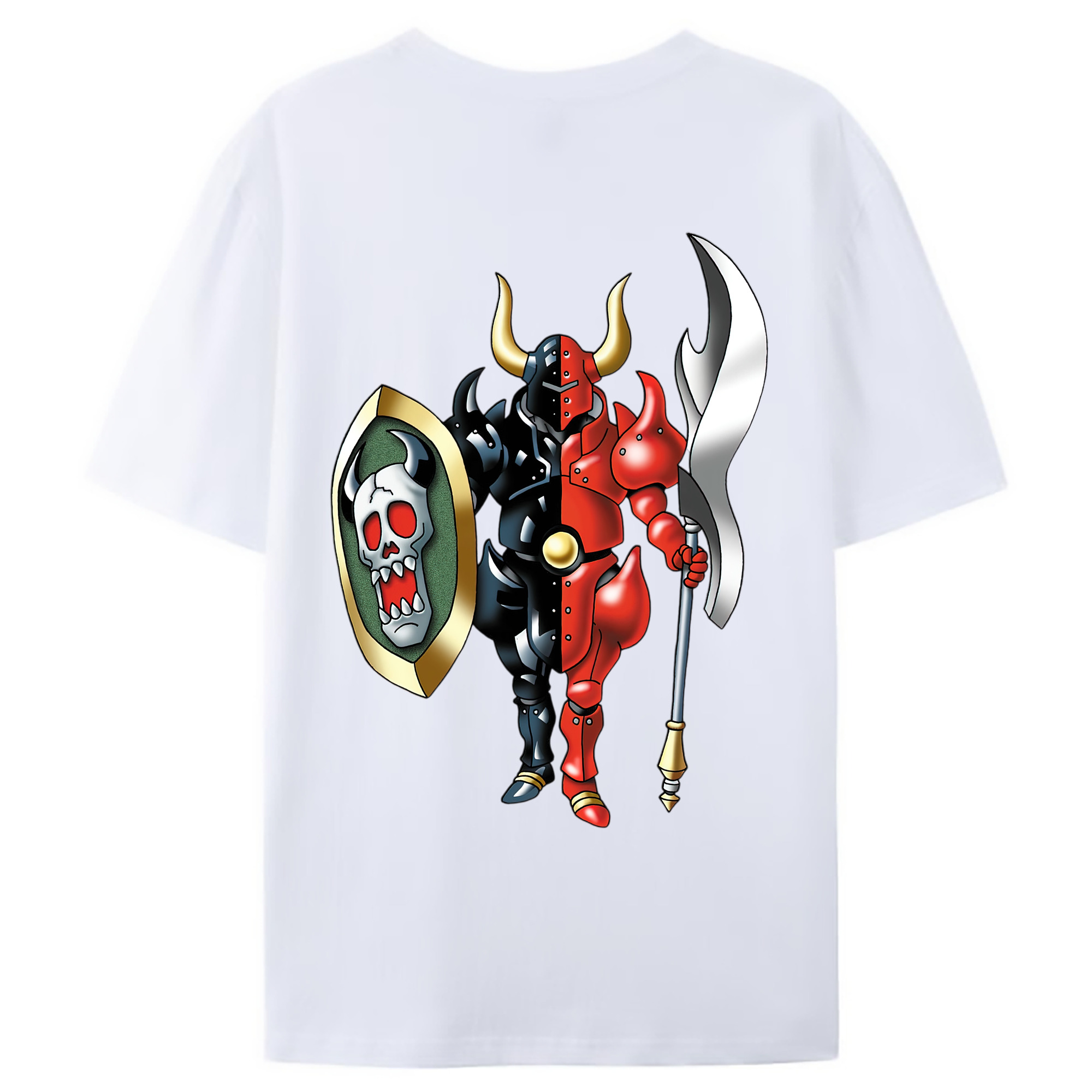 （画像用） ドラゴンクエスト Doragon Kuesuto Dragon Quest 綿100％ メンズ半袖Tシャツ（バックプリント） 通気性