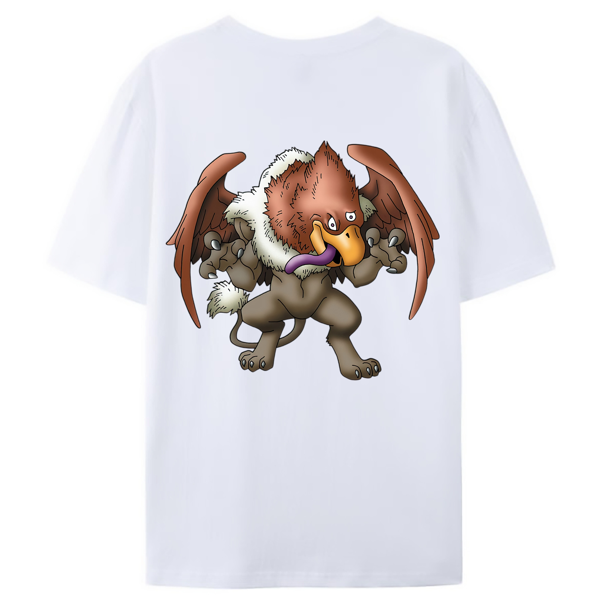 （画像用） ドラゴンクエスト Doragon Kuesuto Dragon Quest 綿100％ メンズ半袖Tシャツ（バックプリント） 通気性