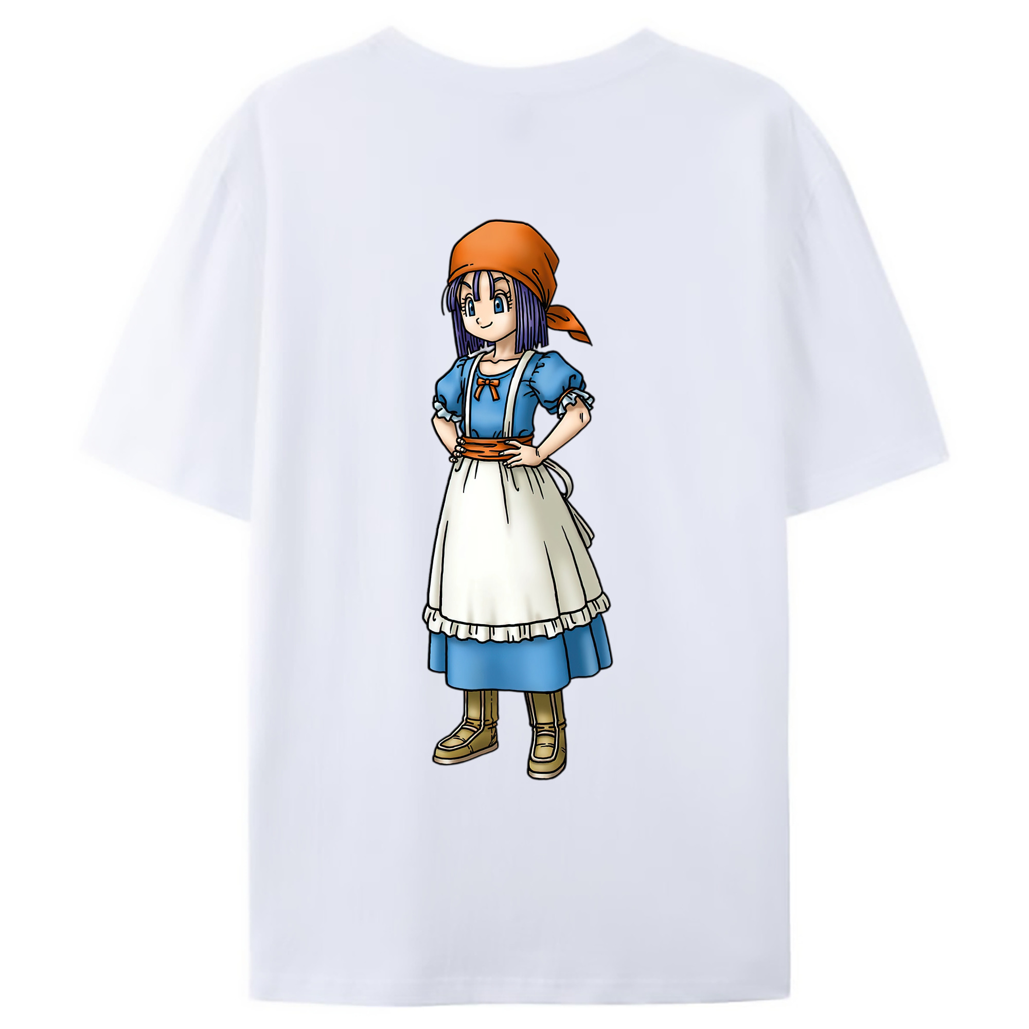 （画像用） ドラゴンクエスト Doragon Kuesuto Dragon Quest 綿100％ メンズ半袖Tシャツ（バックプリント） 通気性