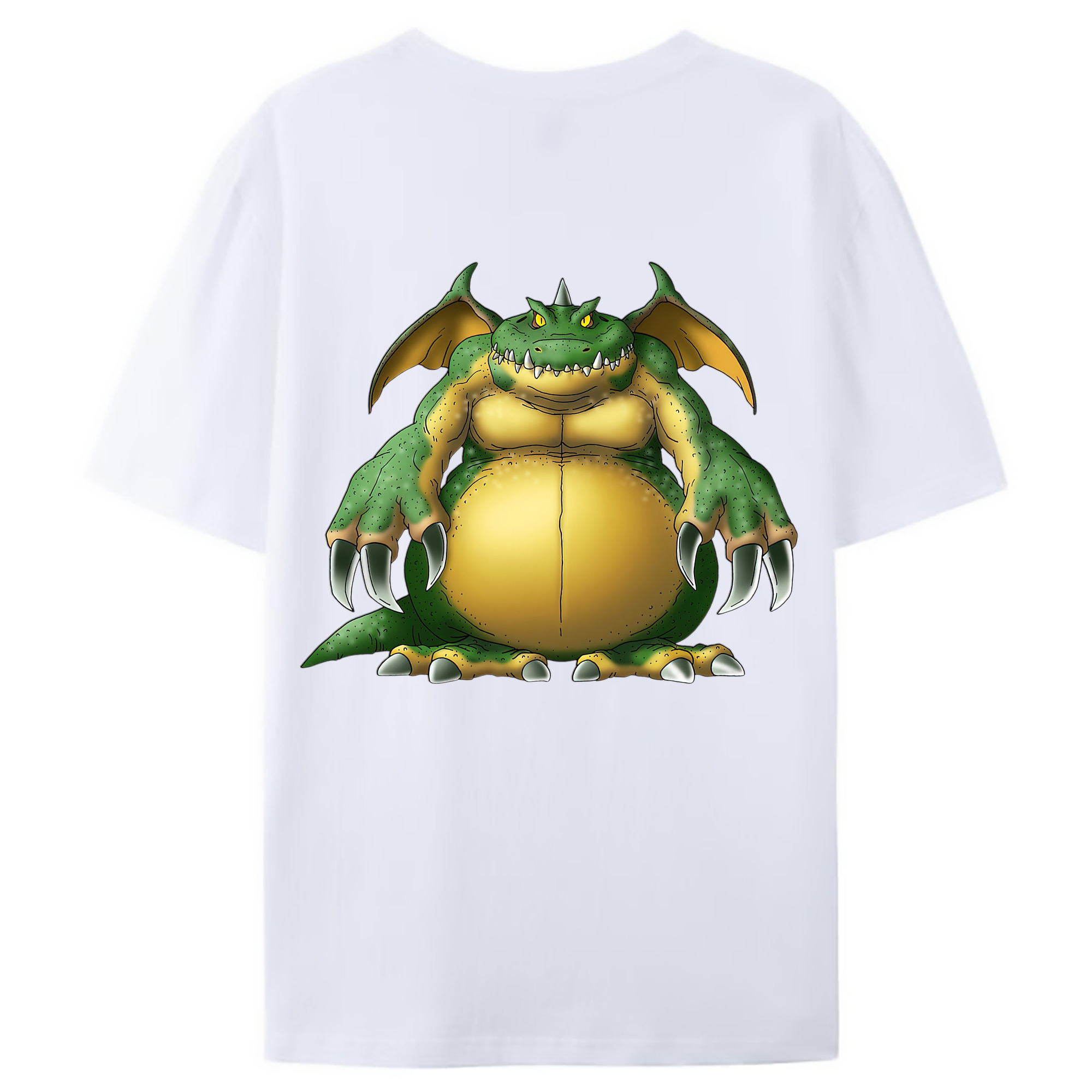 （画像用） ドラゴンクエスト Doragon Kuesuto Dragon Quest 綿100％ メンズ半袖Tシャツ（バックプリント） 通気性