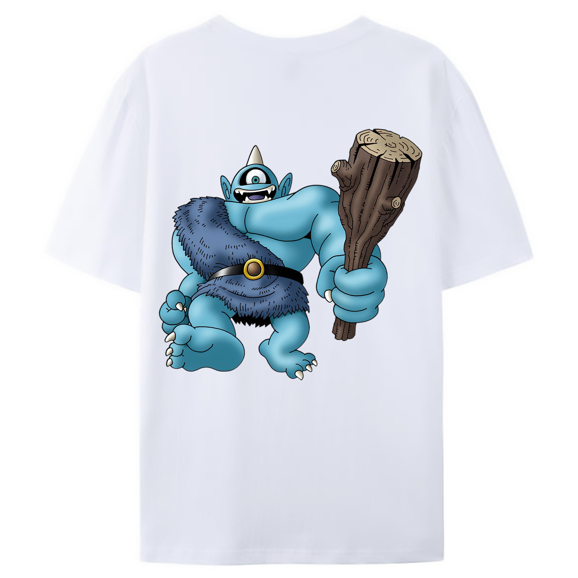 （画像用） ドラゴンクエスト Doragon Kuesuto Dragon Quest 綿100％ メンズ半袖Tシャツ（バックプリント） 通気性