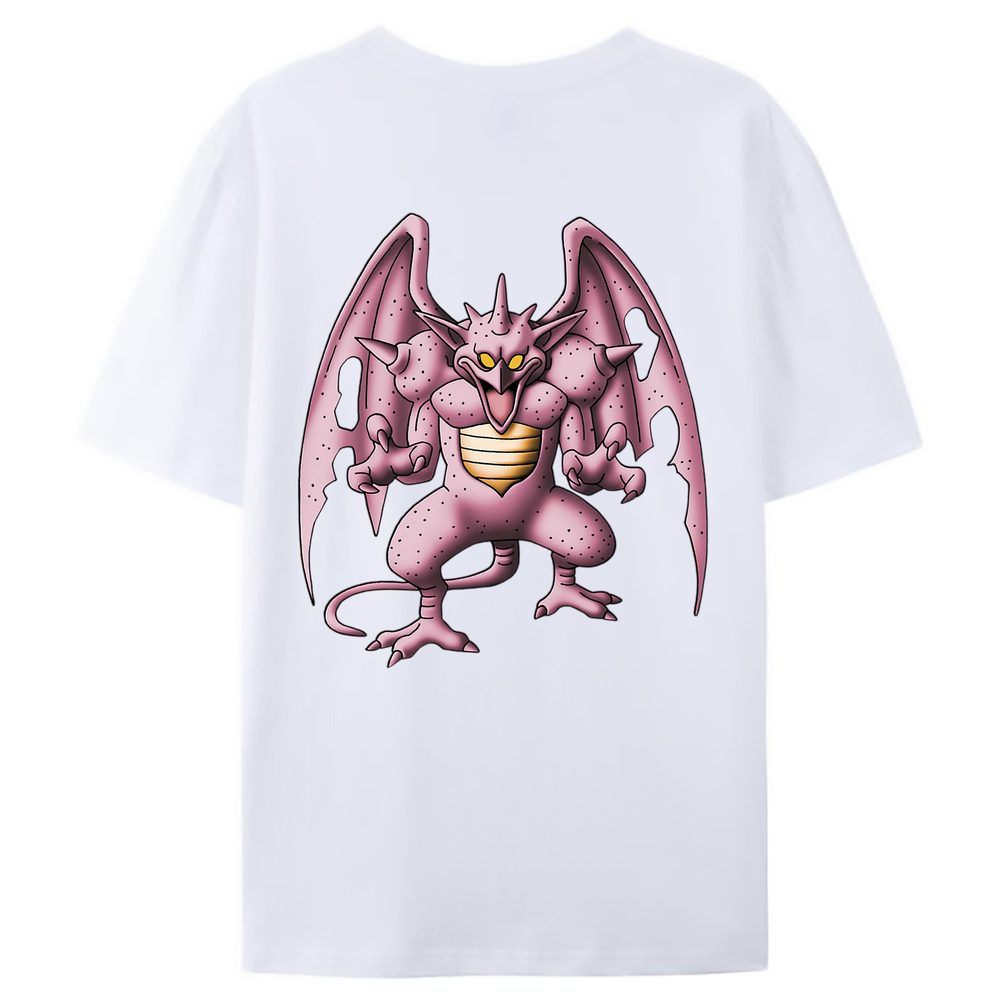 （画像用） ドラゴンクエスト Doragon Kuesuto Dragon Quest 綿100％ メンズ半袖Tシャツ（バックプリント） 通気性