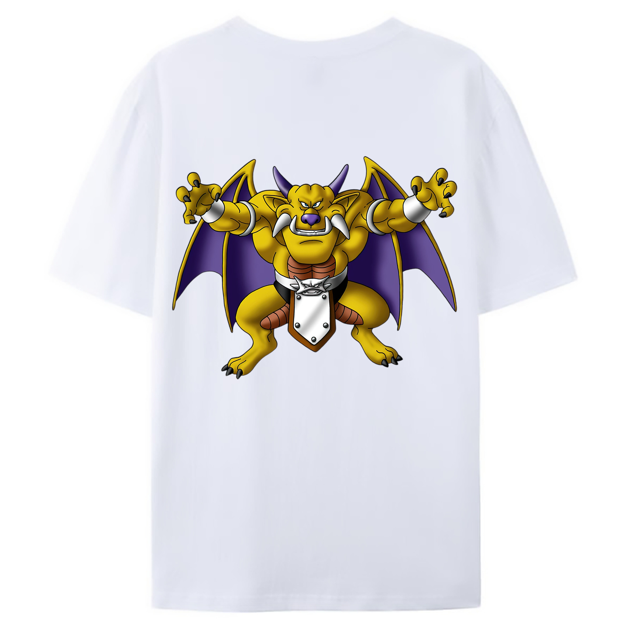 （画像用） ドラゴンクエスト Doragon Kuesuto Dragon Quest 綿100％ メンズ半袖Tシャツ（バックプリント） 通気性