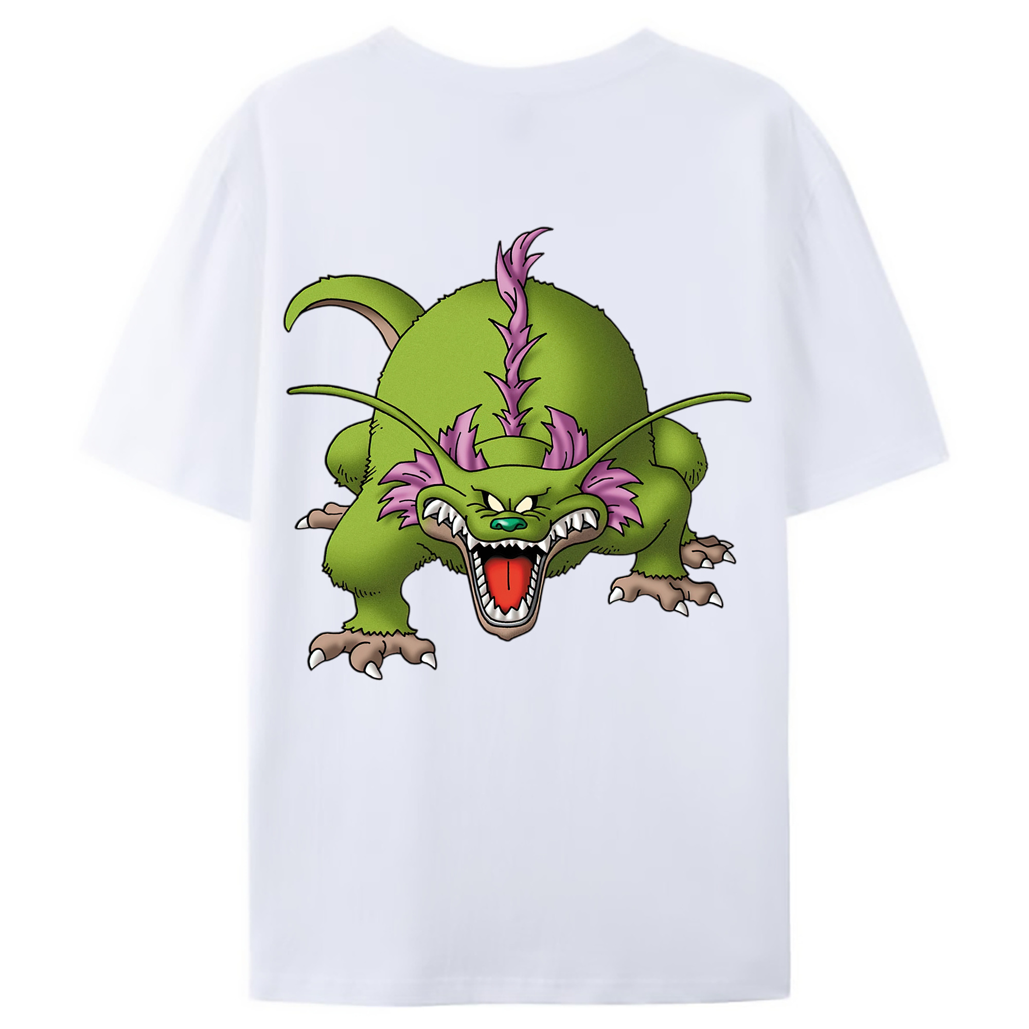 （画像用） ドラゴンクエスト Doragon Kuesuto Dragon Quest 綿100％ メンズ半袖Tシャツ（バックプリント） 通気性