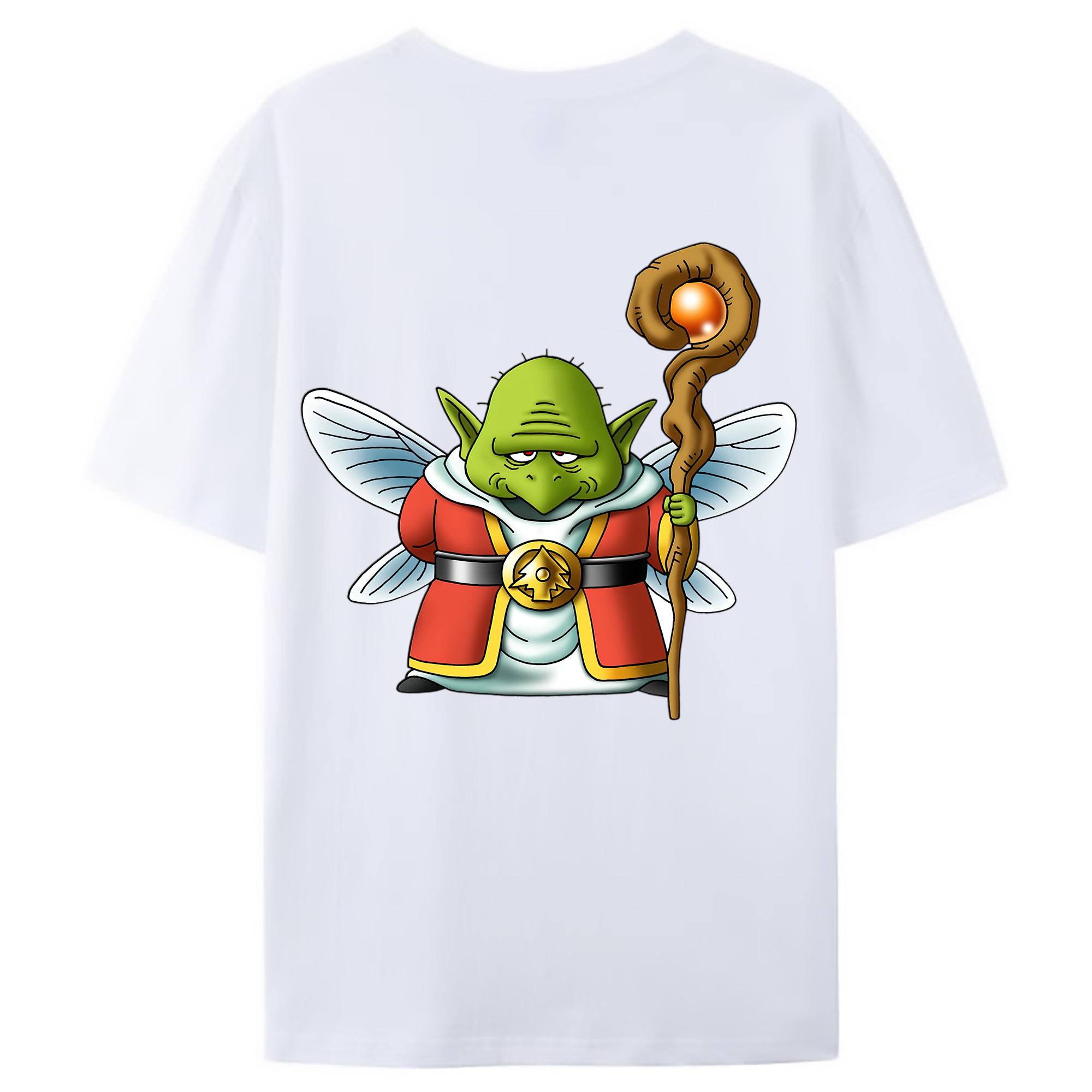 （画像用） ドラゴンクエスト Doragon Kuesuto Dragon Quest 綿100％ メンズ半袖Tシャツ（バックプリント） 通気性