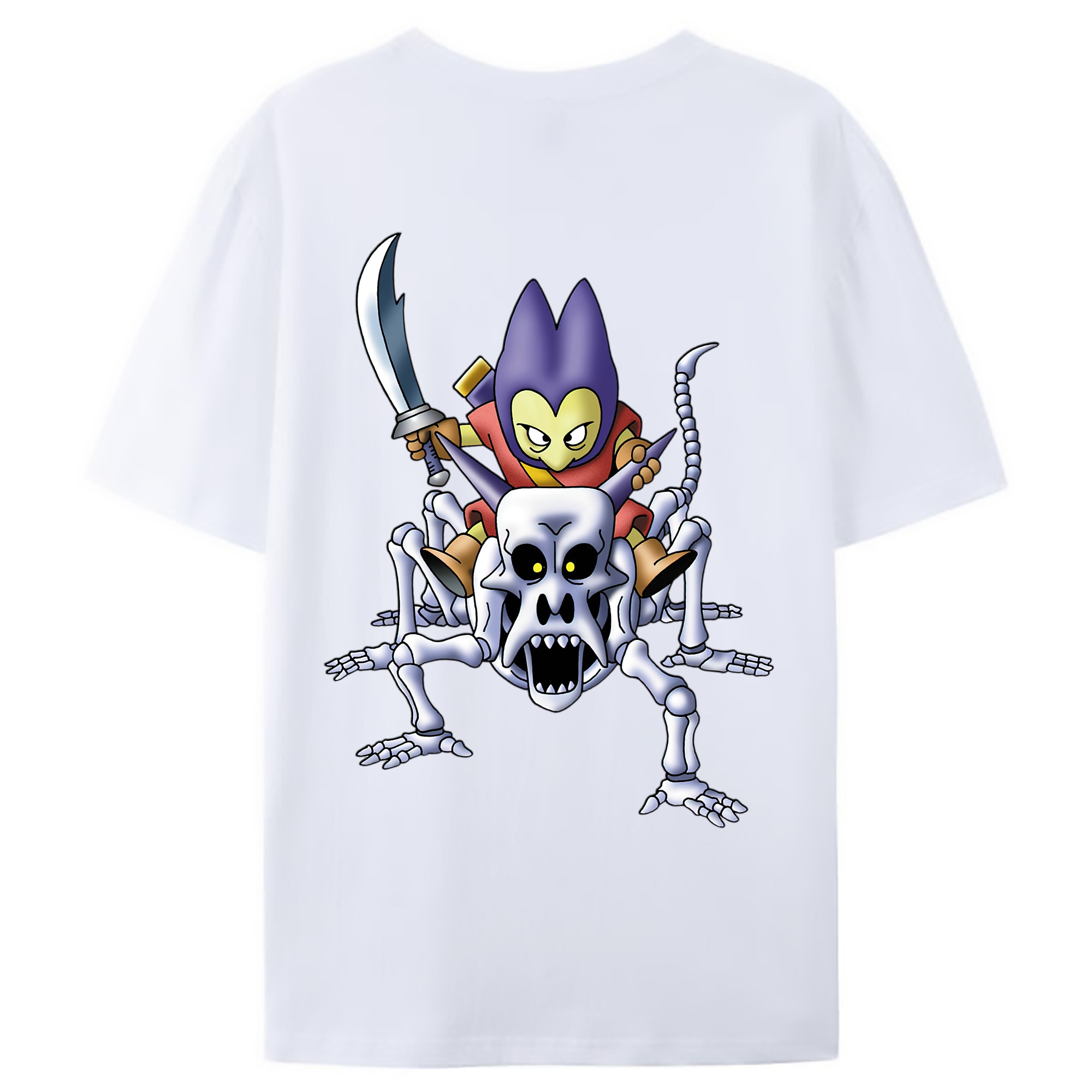 （画像用） ドラゴンクエスト Doragon Kuesuto Dragon Quest 綿100％ メンズ半袖Tシャツ（バックプリント） 通気性