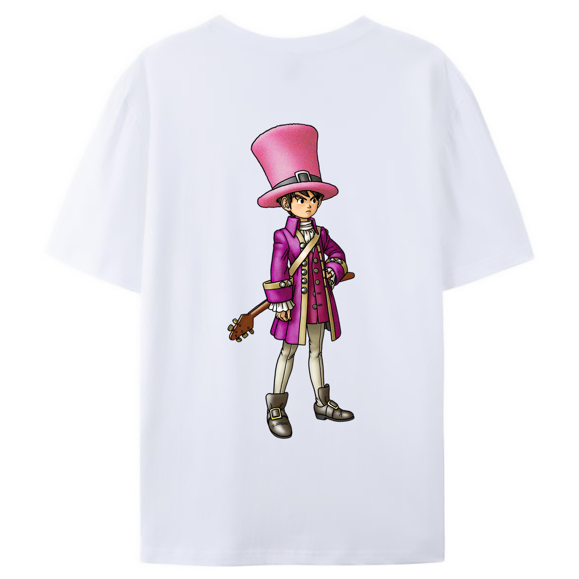 （画像用） ドラゴンクエスト Doragon Kuesuto Dragon Quest 綿100％ メンズ半袖Tシャツ（バックプリント） 通気性