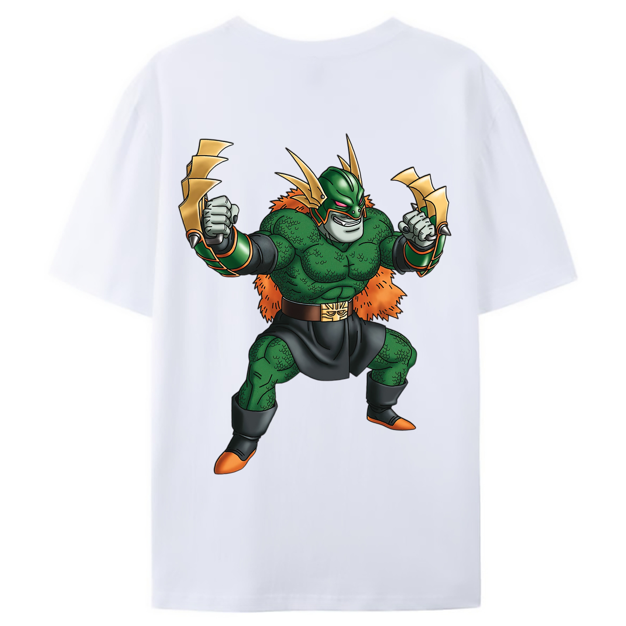 （画像用） ドラゴンクエスト Doragon Kuesuto Dragon Quest 綿100％ メンズ半袖Tシャツ（バックプリント） 通気性