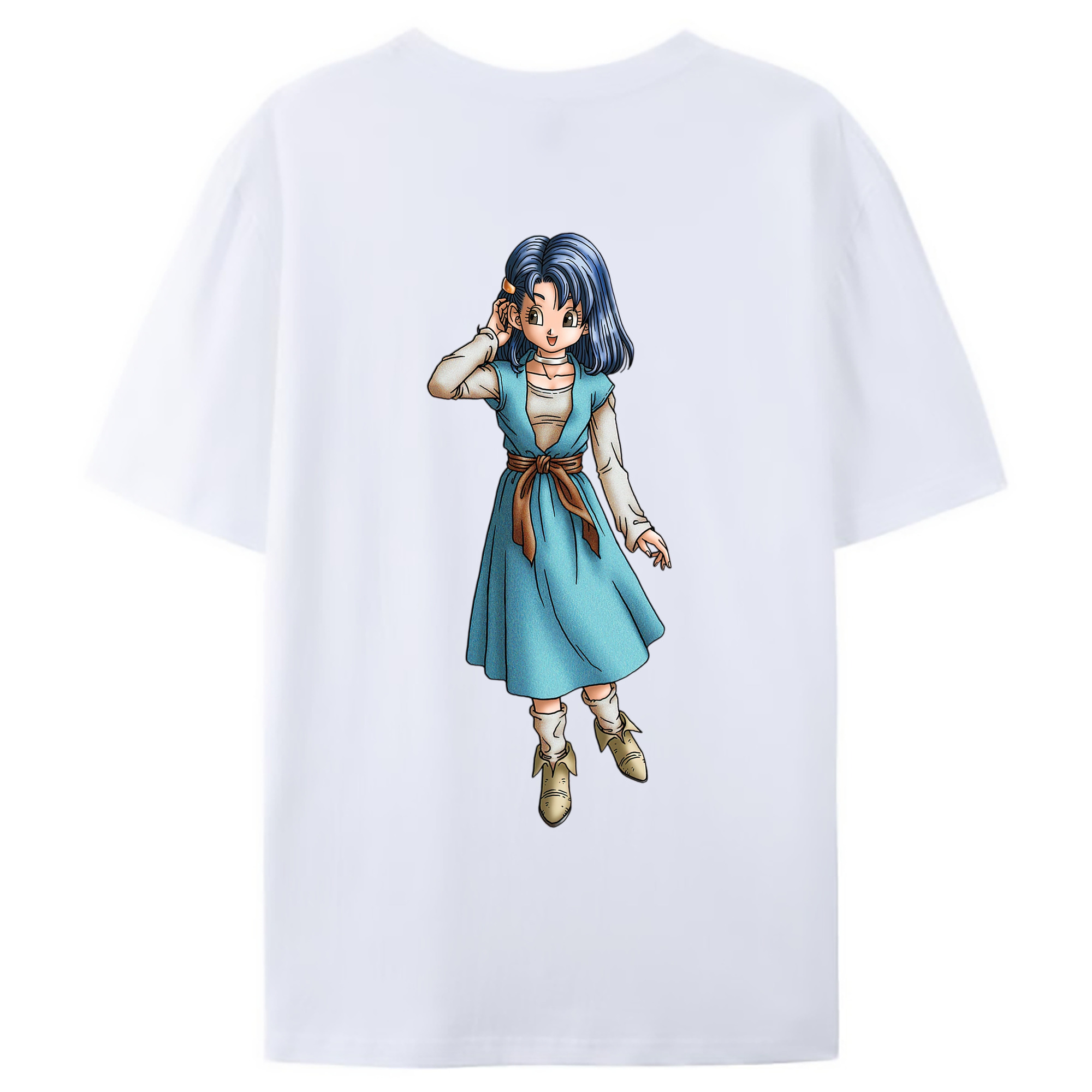 （画像用） ドラゴンクエスト Doragon Kuesuto Dragon Quest 綿100％ メンズ半袖Tシャツ（バックプリント） 通気性