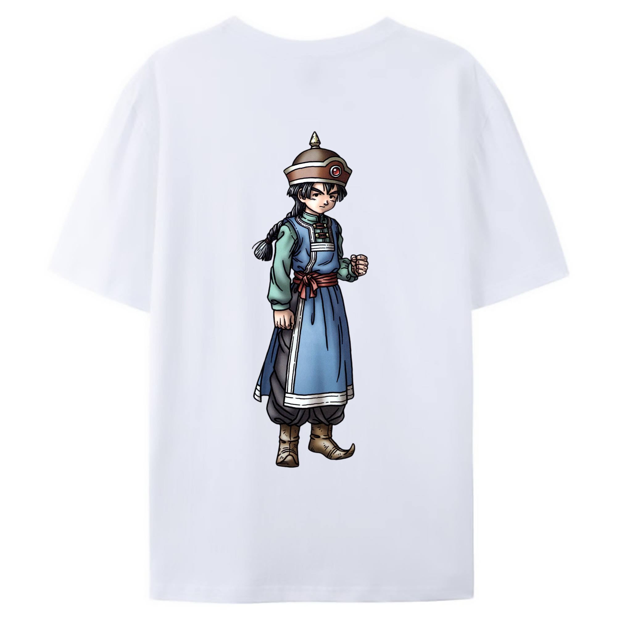 （画像用） ドラゴンクエスト Doragon Kuesuto Dragon Quest 綿100％ メンズ半袖Tシャツ（バックプリント） 通気性