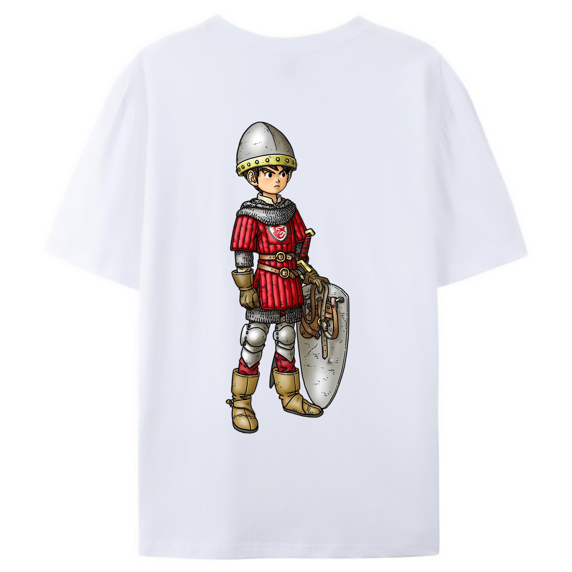 （画像用） ドラゴンクエスト Doragon Kuesuto Dragon Quest 綿100％ メンズ半袖Tシャツ（バックプリント） 通気性