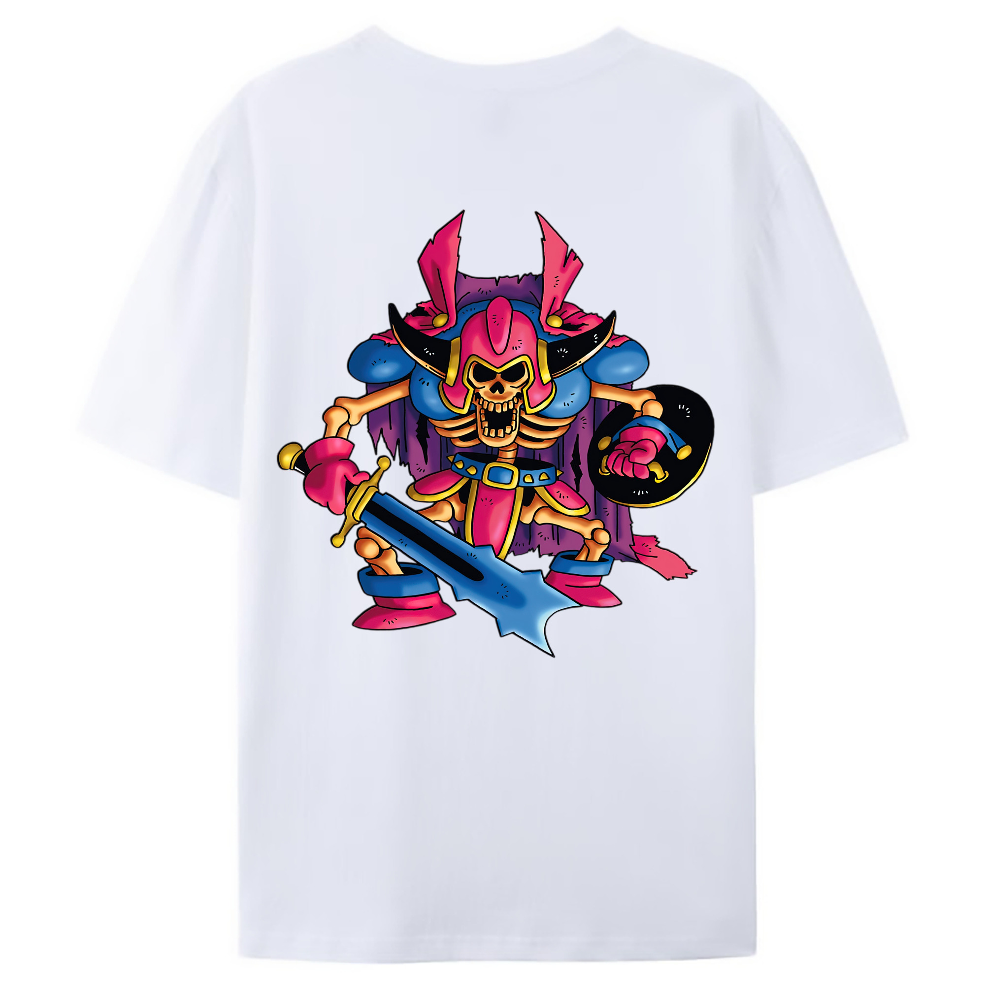 （画像用） ドラゴンクエスト Doragon Kuesuto Dragon Quest 綿100％ メンズ半袖Tシャツ（バックプリント） 通気性