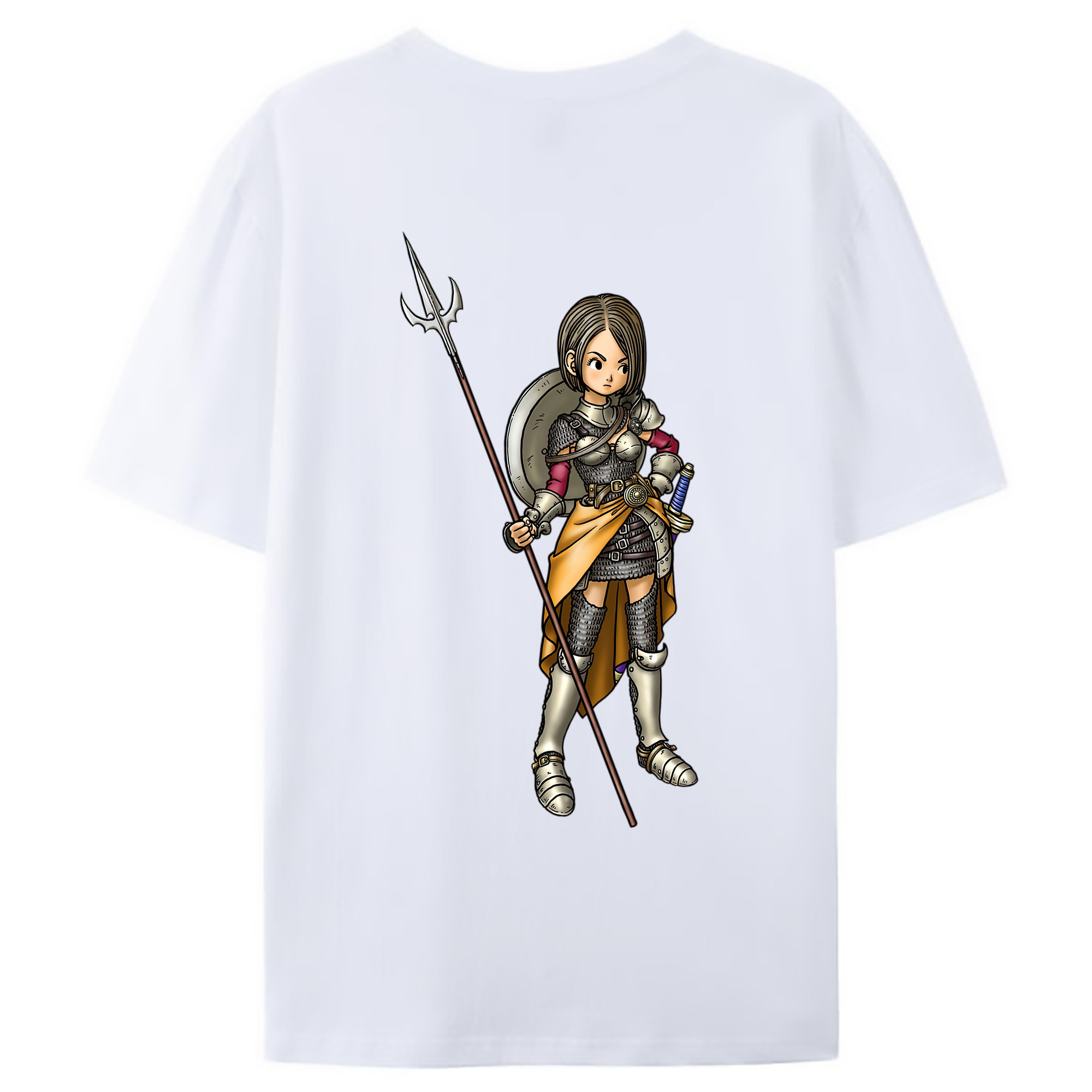 （画像用） ドラゴンクエスト Doragon Kuesuto Dragon Quest 綿100％ メンズ半袖Tシャツ（バックプリント） 通気性
