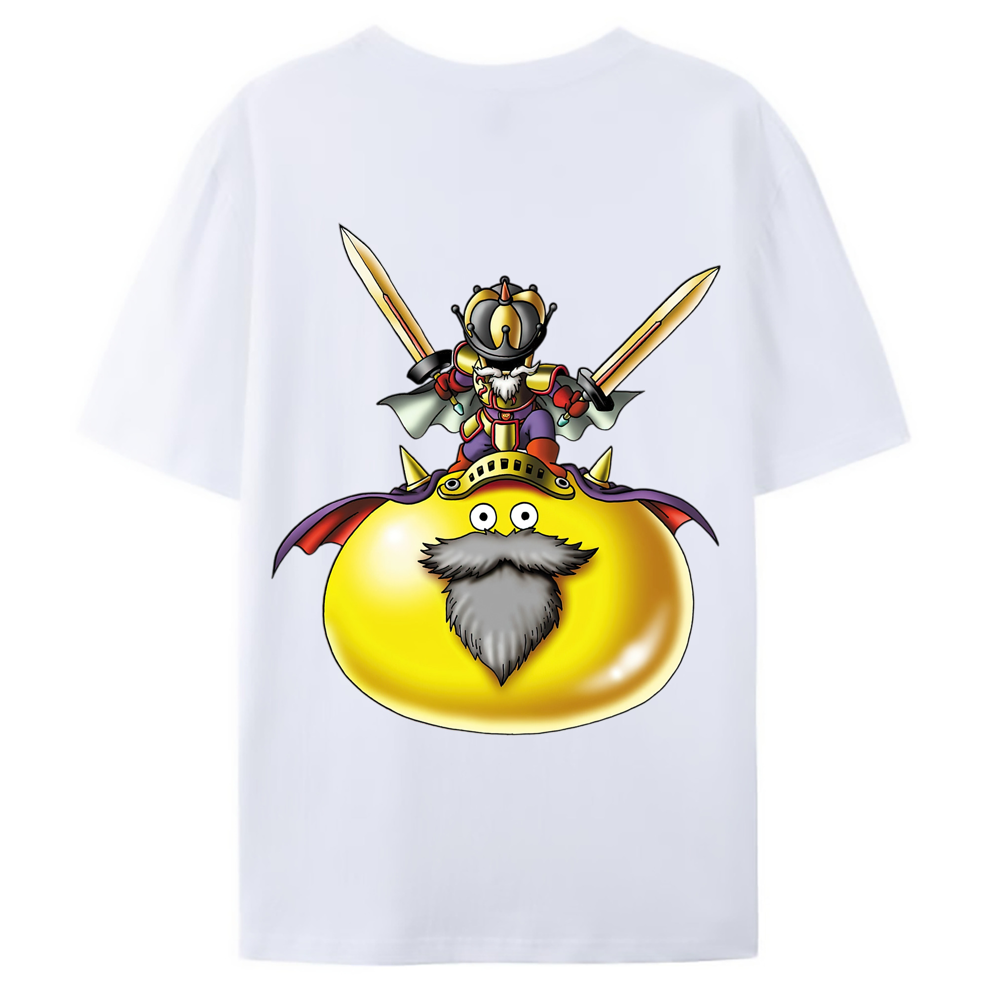 （画像用） ドラゴンクエスト Doragon Kuesuto Dragon Quest 綿100％ メンズ半袖Tシャツ（バックプリント） 通気性