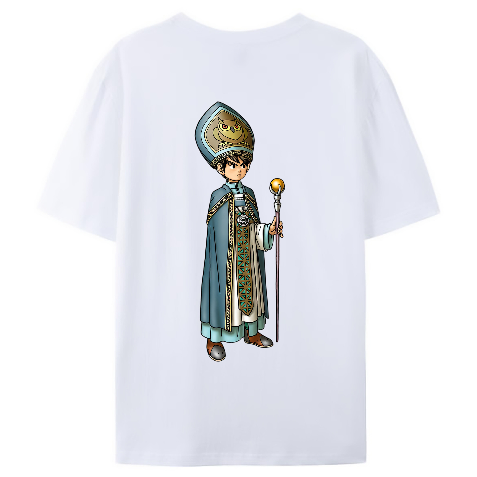 （画像用） ドラゴンクエスト Doragon Kuesuto Dragon Quest 綿100％ メンズ半袖Tシャツ（バックプリント） 通気性