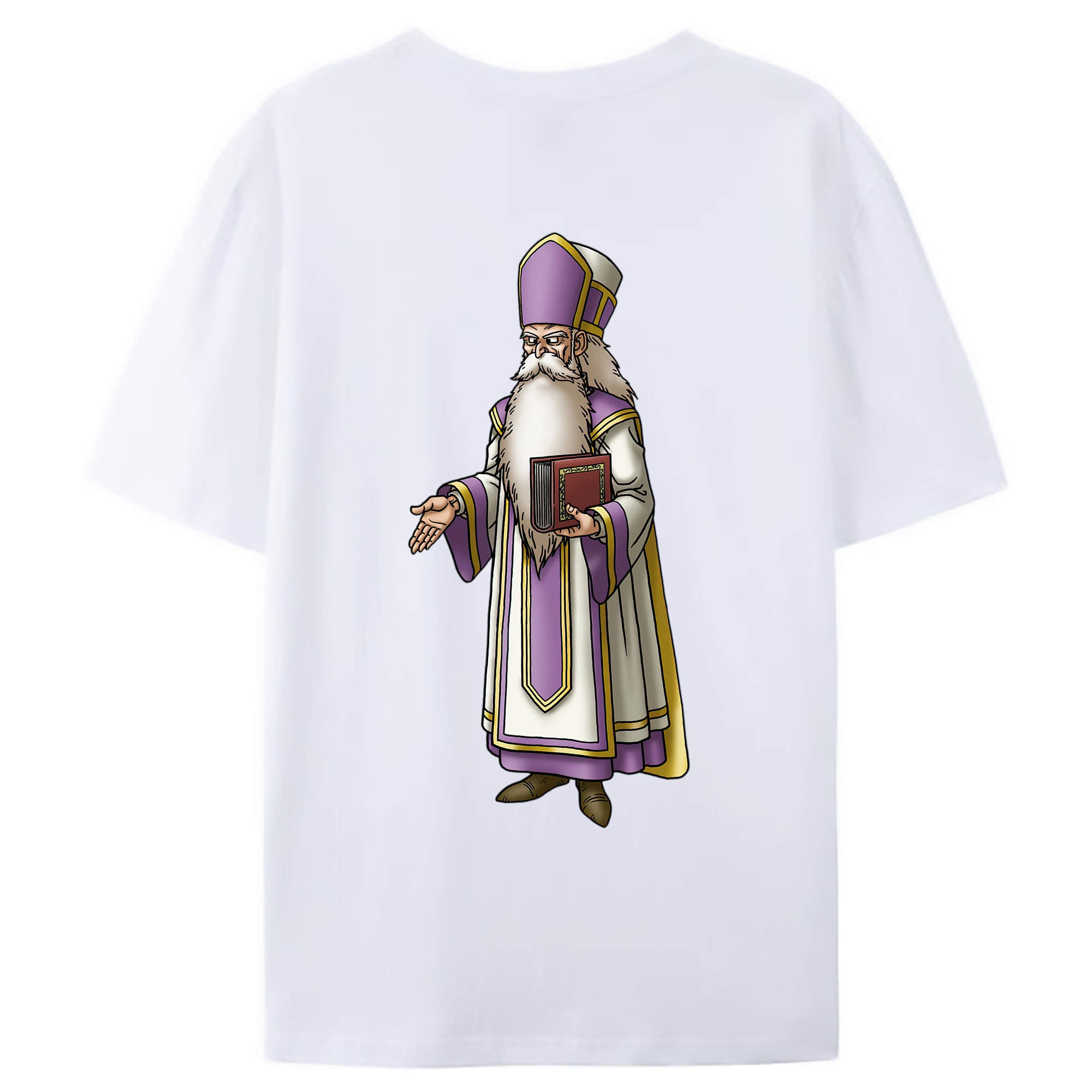 （画像用） ドラゴンクエスト Doragon Kuesuto Dragon Quest 綿100％ メンズ半袖Tシャツ（バックプリント） 通気性