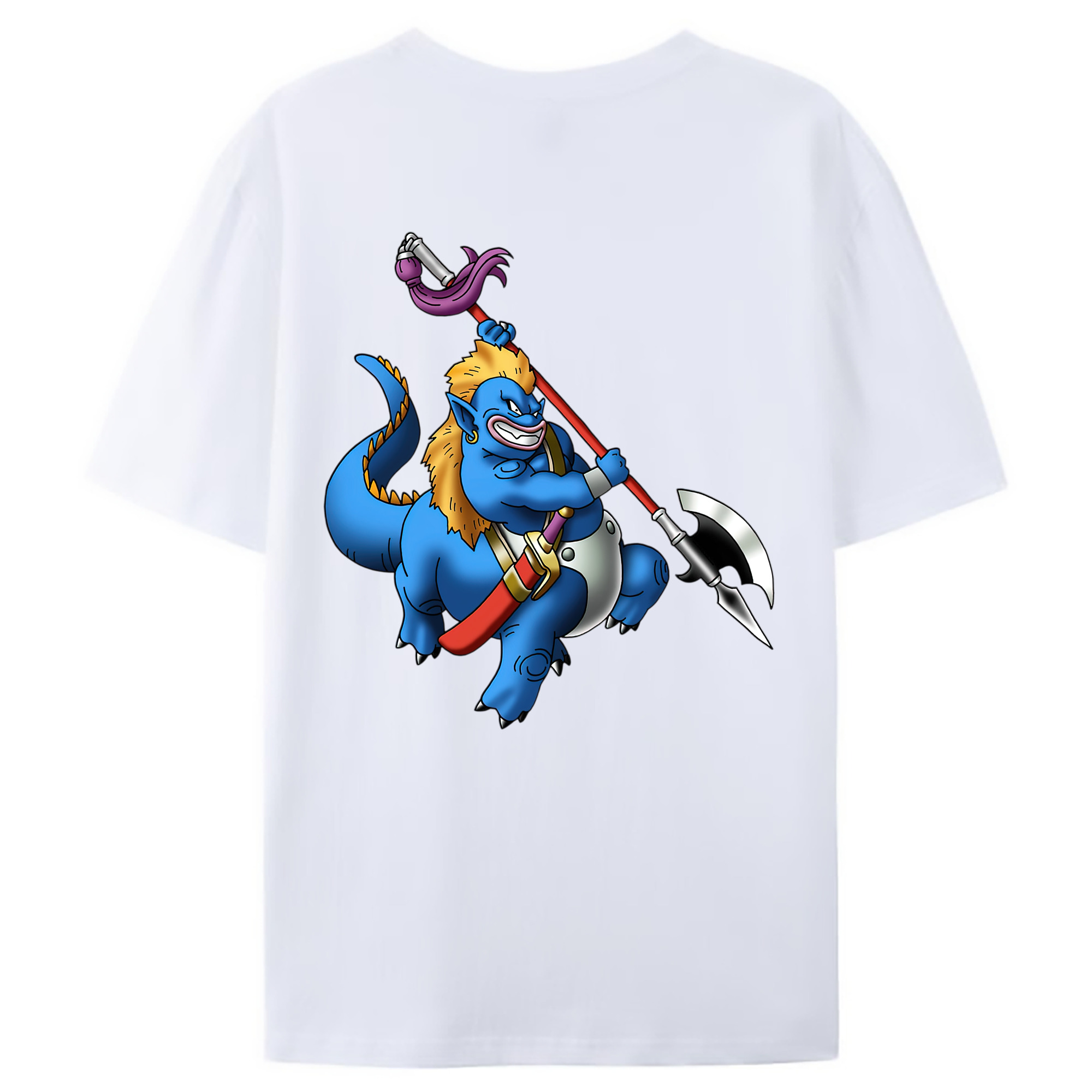 （画像用） ドラゴンクエスト Doragon Kuesuto Dragon Quest 綿100％ メンズ半袖Tシャツ（バックプリント） 通気性