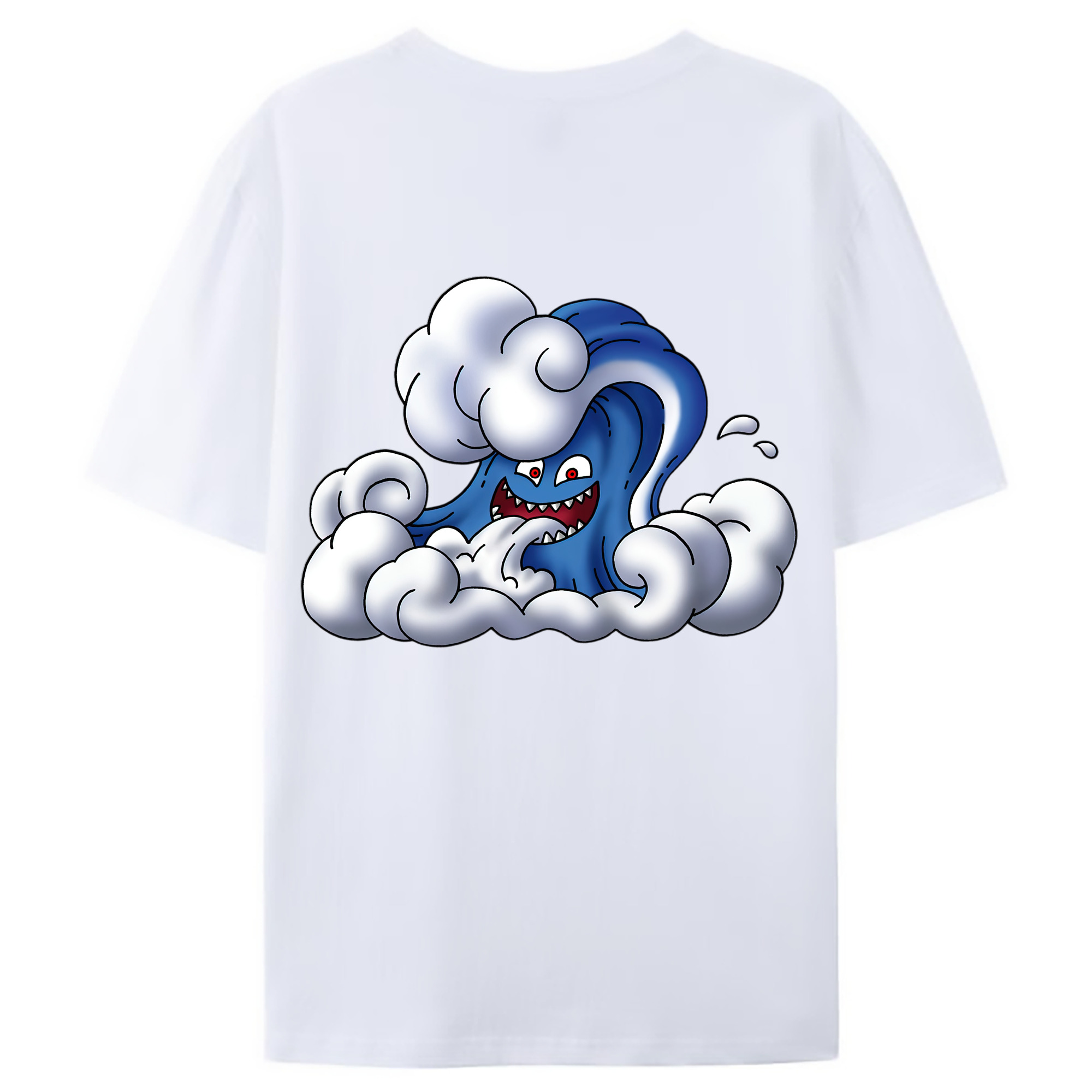 （画像用） ドラゴンクエスト Doragon Kuesuto Dragon Quest 綿100％ メンズ半袖Tシャツ（バックプリント） 通気性