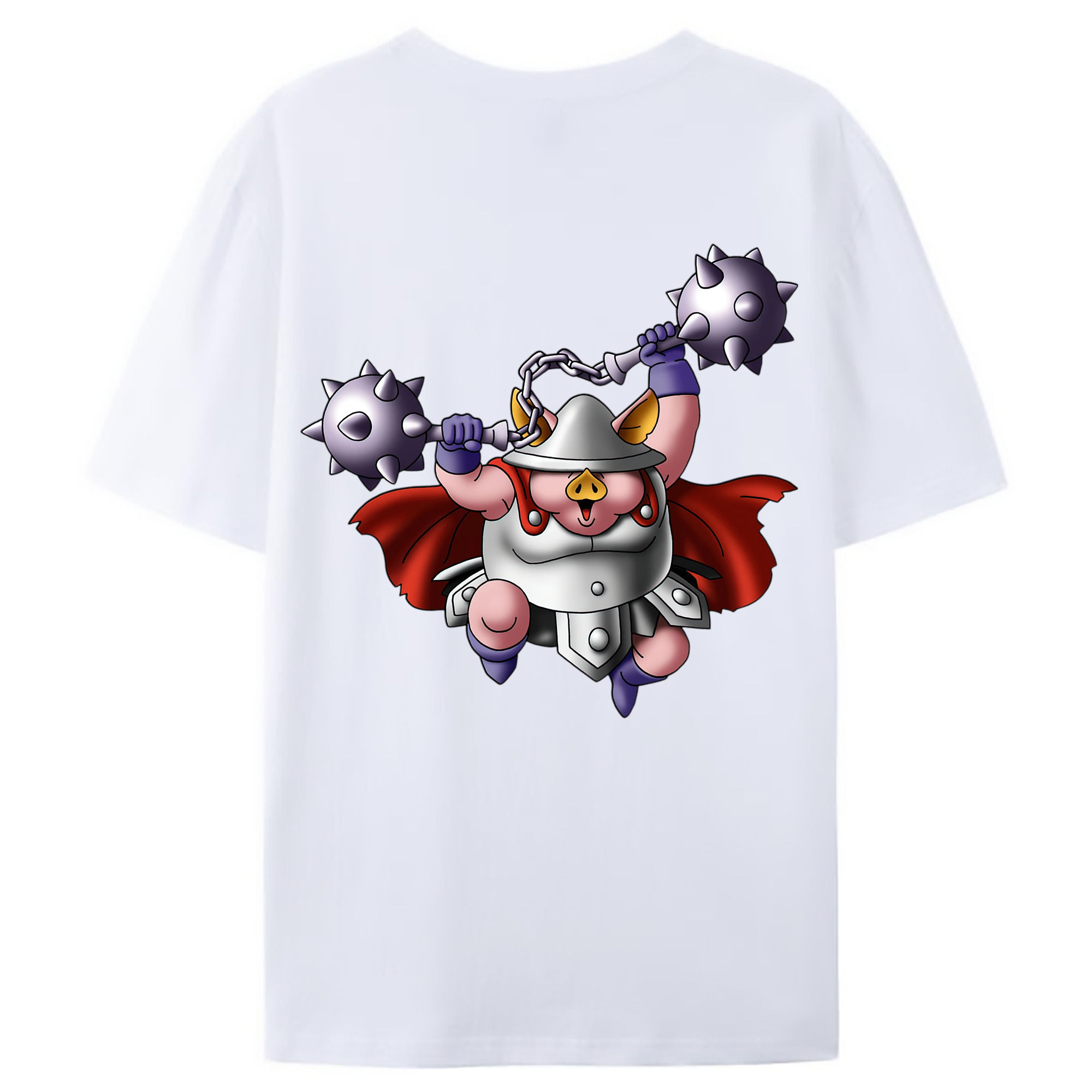 （画像用） ドラゴンクエスト Doragon Kuesuto Dragon Quest 綿100％ メンズ半袖Tシャツ（バックプリント） 通気性