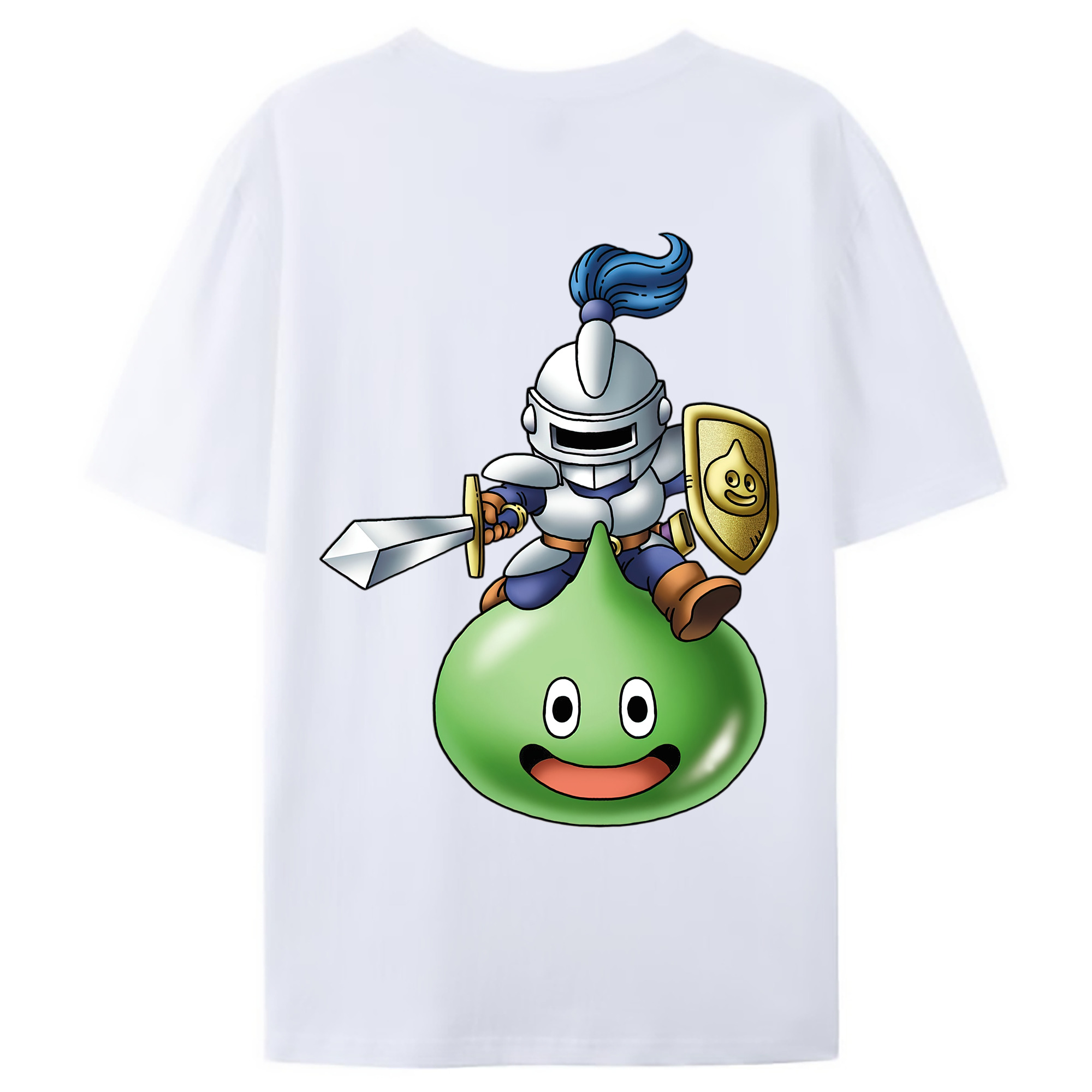 （画像用） ドラゴンクエスト Doragon Kuesuto Dragon Quest 綿100％ メンズ半袖Tシャツ（バックプリント） 通気性