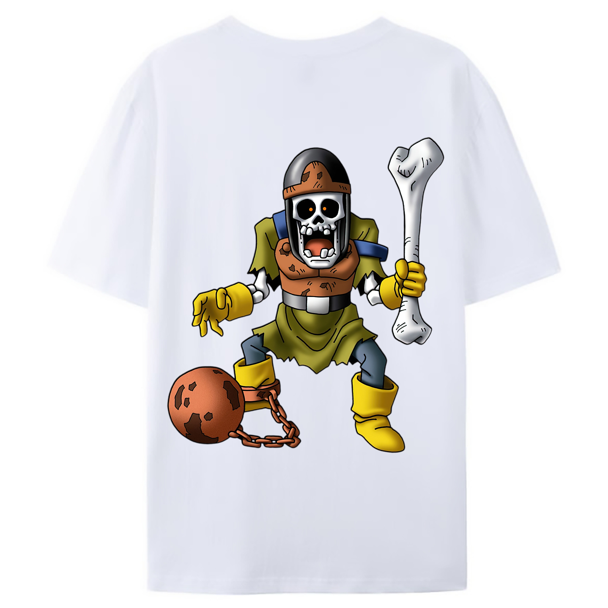 （画像用） ドラゴンクエスト Doragon Kuesuto Dragon Quest 綿100％ メンズ半袖Tシャツ（バックプリント） 通気性