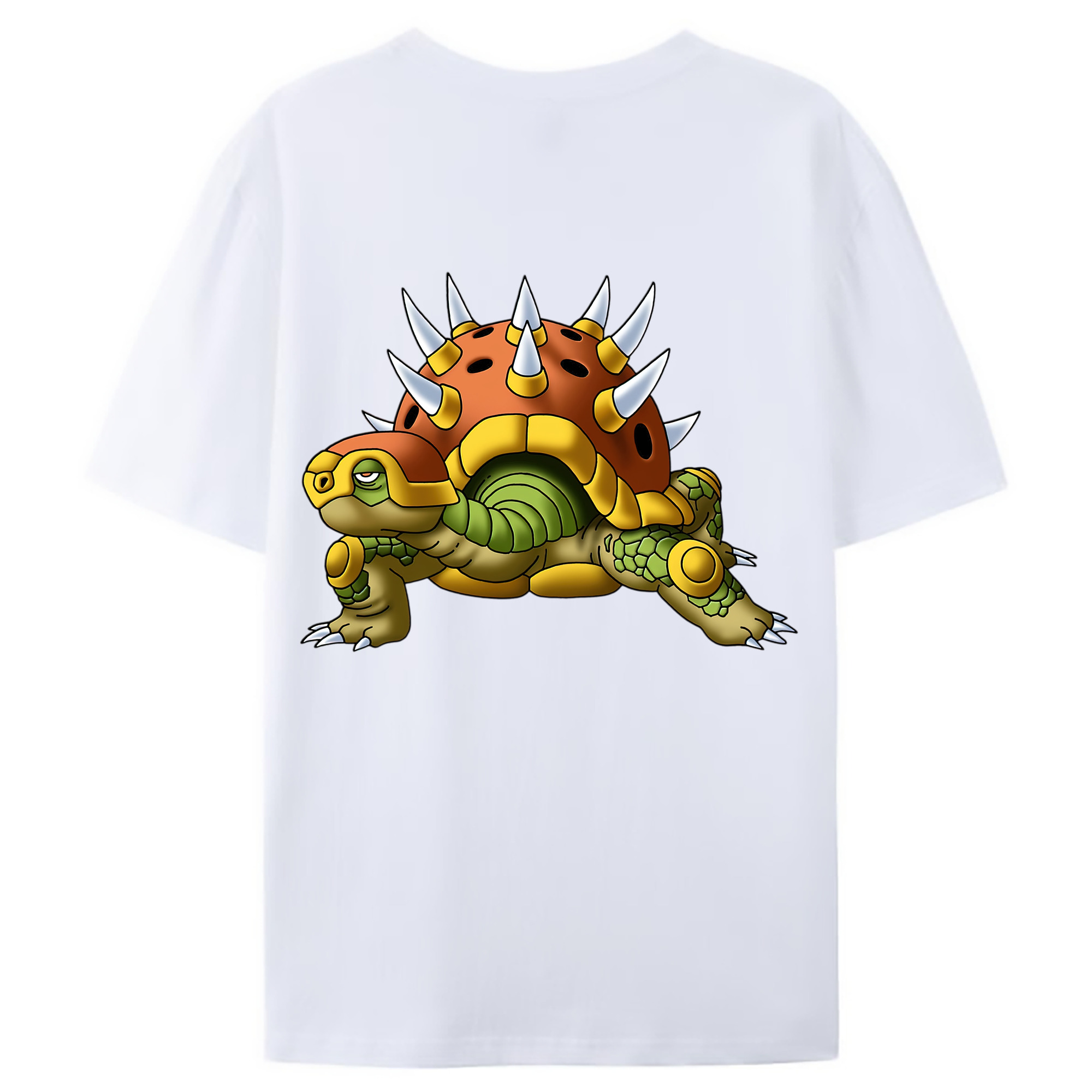 （画像用） ドラゴンクエスト Doragon Kuesuto Dragon Quest 綿100％ メンズ半袖Tシャツ（バックプリント） 通気性
