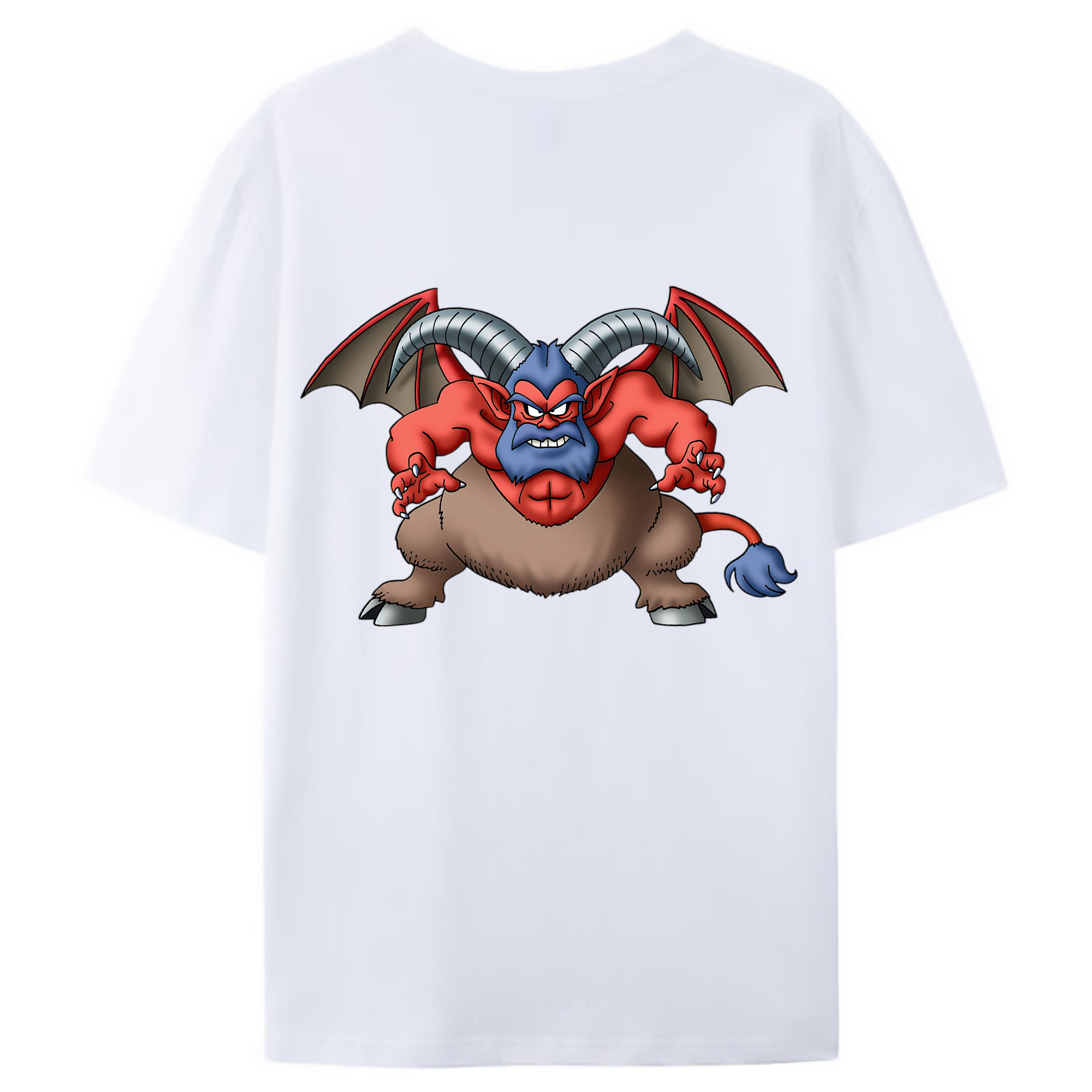 （画像用） ドラゴンクエスト Doragon Kuesuto Dragon Quest 綿100％ メンズ半袖Tシャツ（バックプリント） 通気性