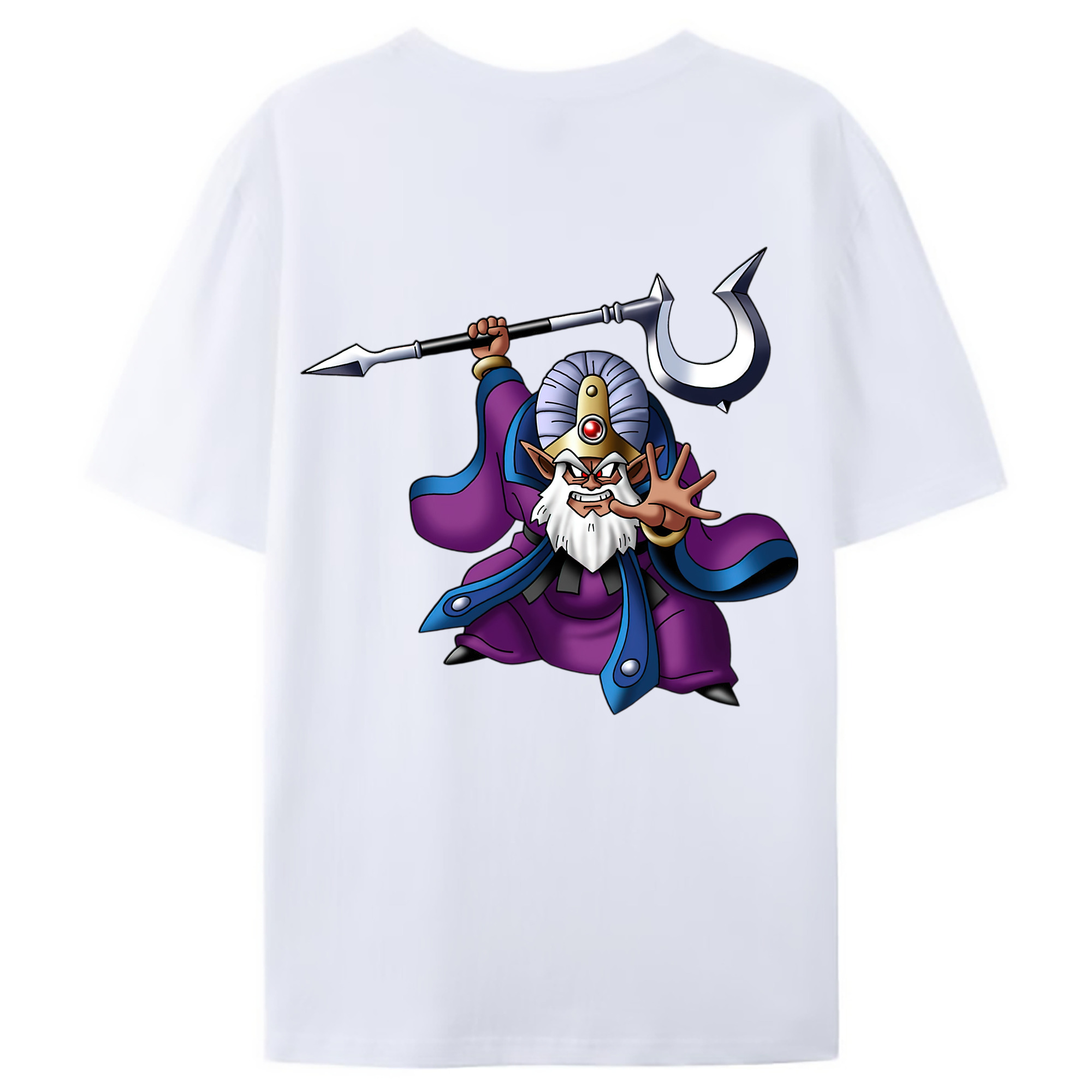 （画像用） ドラゴンクエスト Doragon Kuesuto Dragon Quest 綿100％ メンズ半袖Tシャツ（バックプリント） 通気性