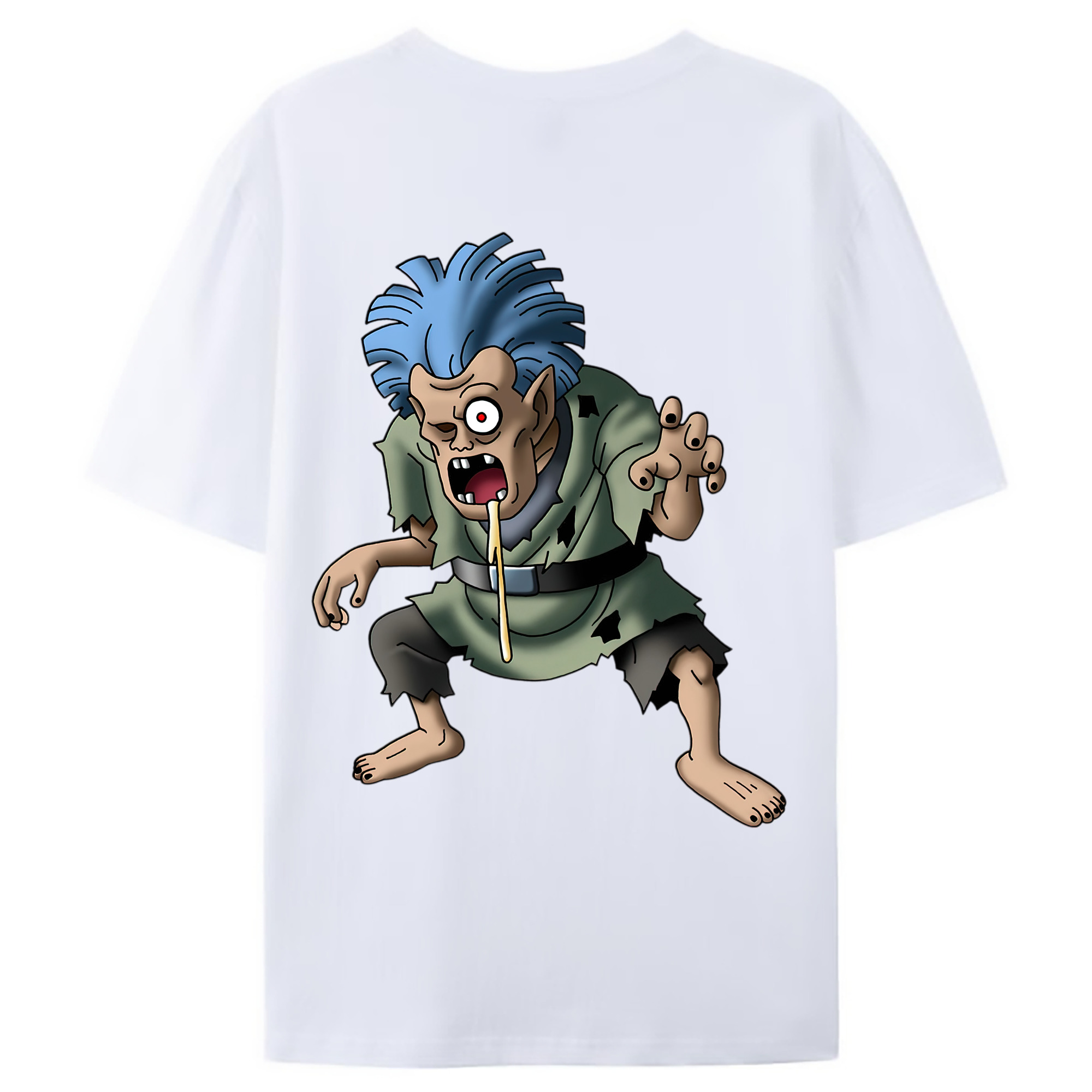 （画像用） ドラゴンクエスト Doragon Kuesuto Dragon Quest 綿100％ メンズ半袖Tシャツ（バックプリント） 通気性