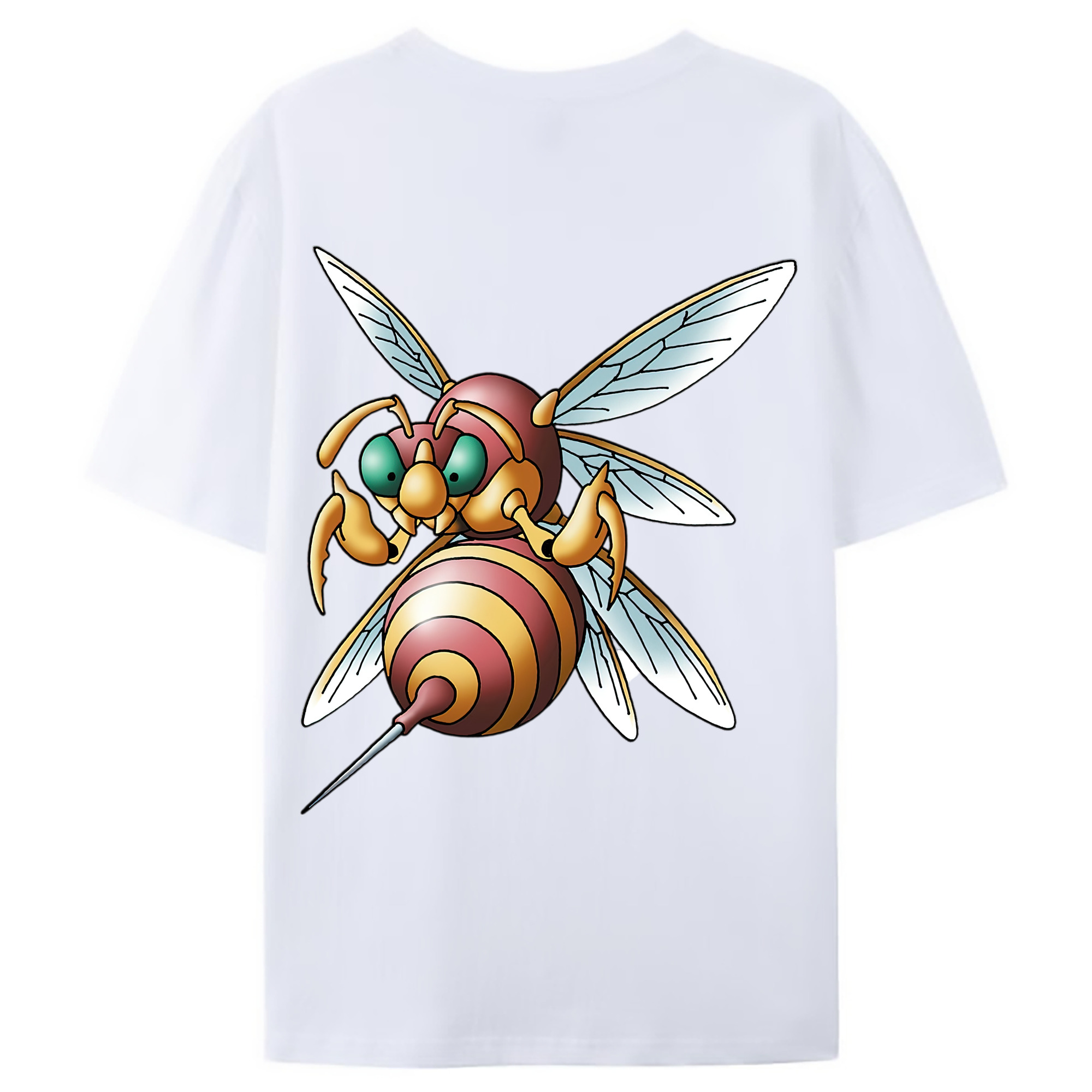 （画像用） ドラゴンクエスト Doragon Kuesuto Dragon Quest 綿100％ メンズ半袖Tシャツ（バックプリント） 通気性