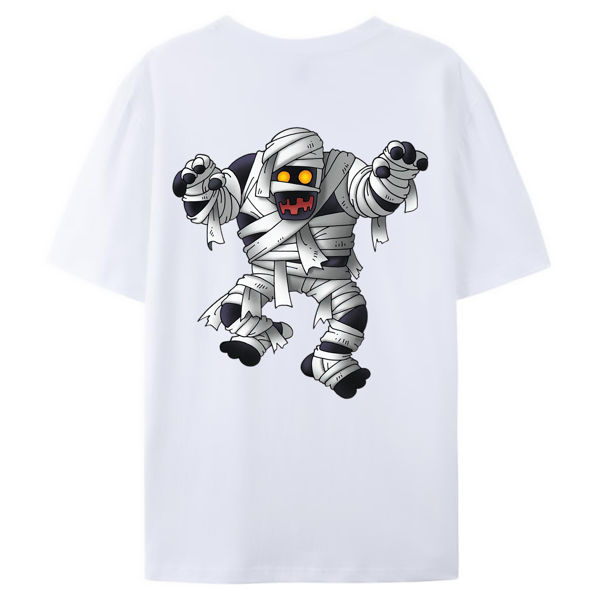 （画像用） ドラゴンクエスト Doragon Kuesuto Dragon Quest 綿100％ メンズ半袖Tシャツ（バックプリント） 通気性